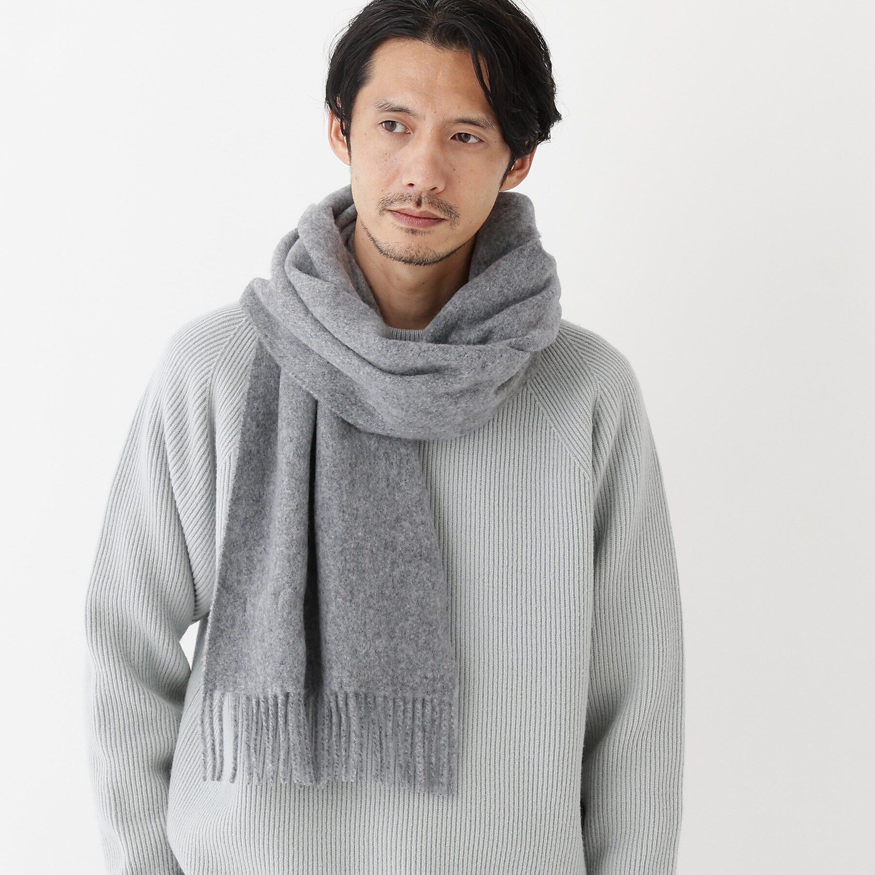 TAKEO KIKUCHI「【THE FLAGSHIP】バルキー カシミヤ マフラー」|ストール|