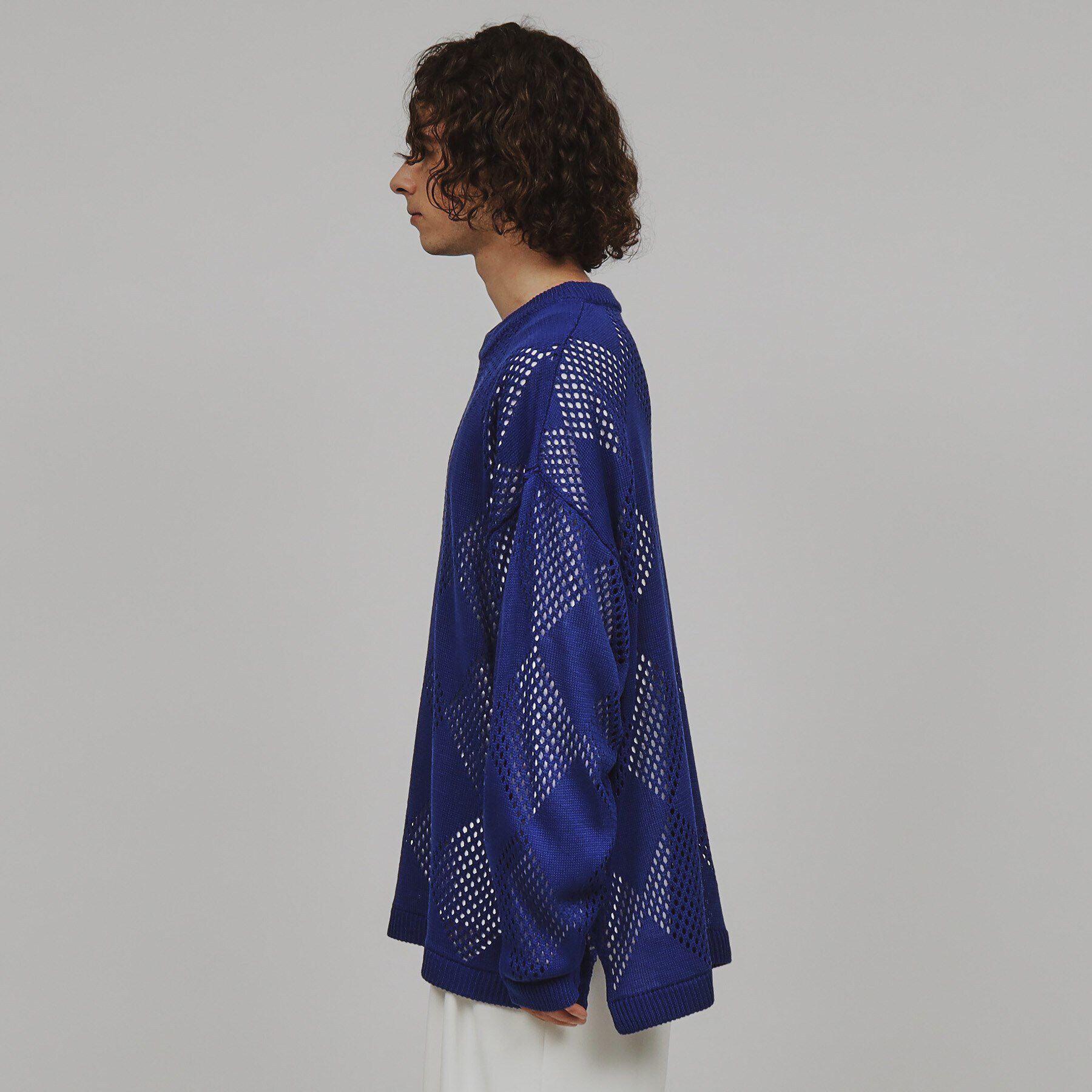 tk.TAKEO KIKUCHI「透かし編みダイヤニットプルオーバー」|ニット・セーター|