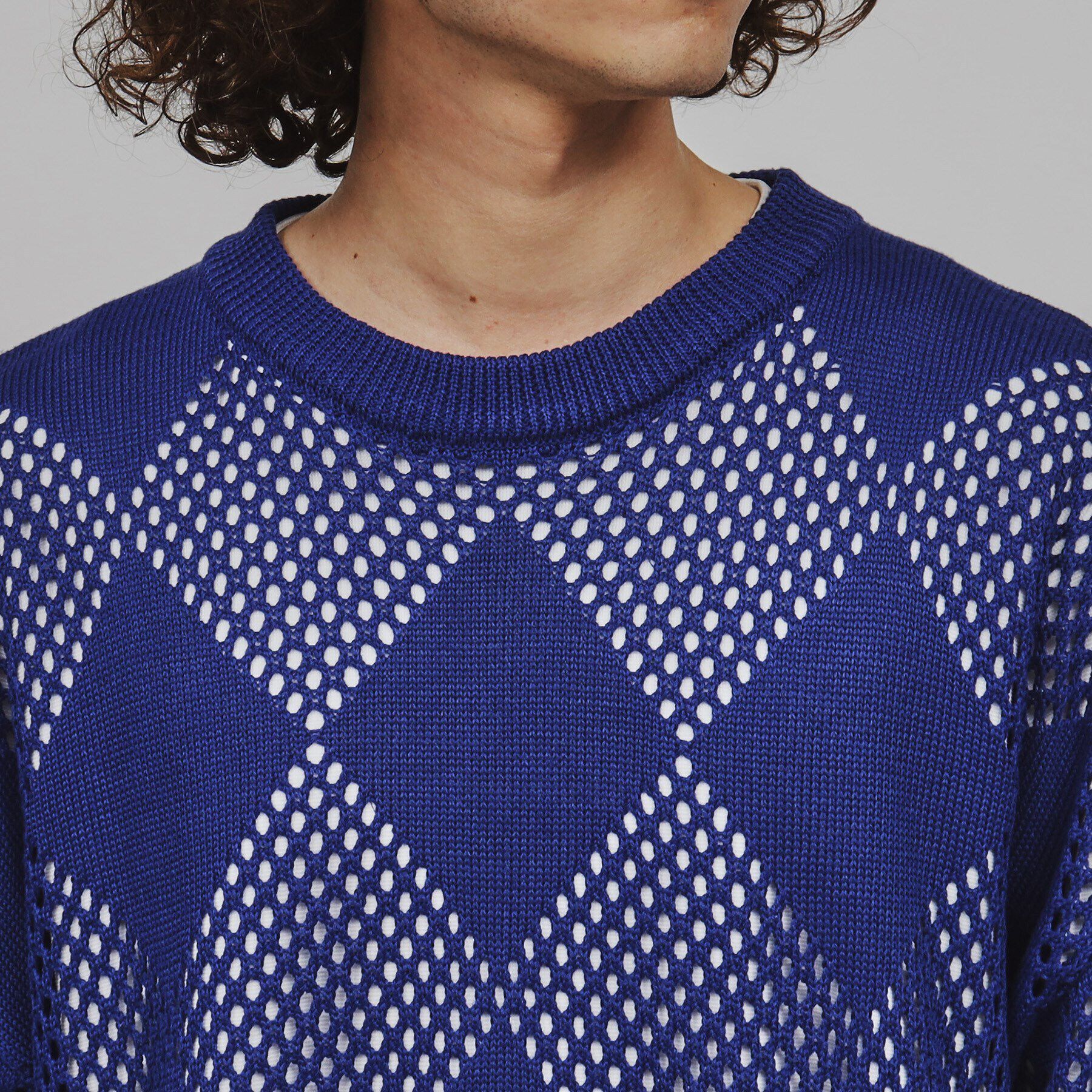 tk.TAKEO KIKUCHI「透かし編みダイヤニットプルオーバー」|ニット・セーター|