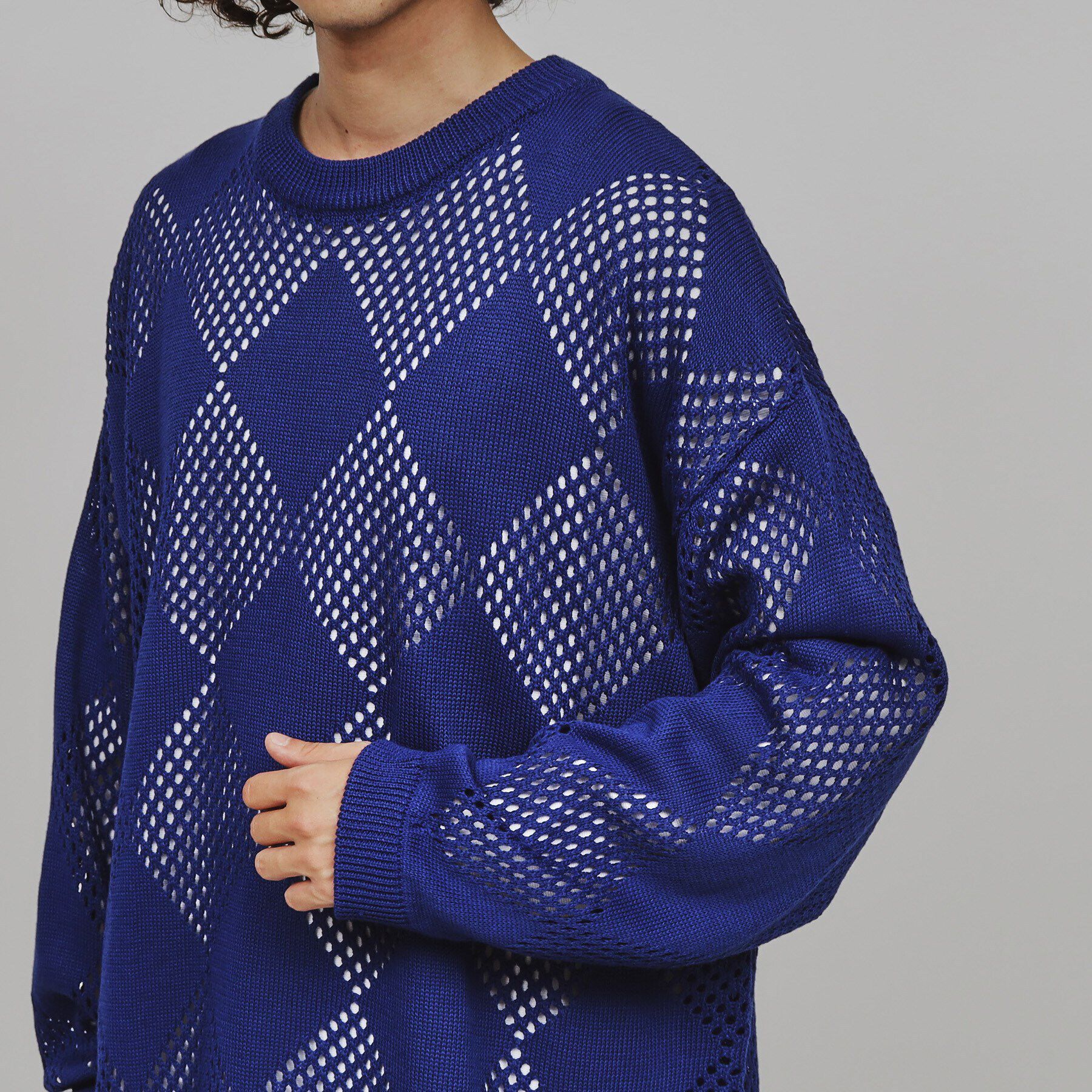 tk.TAKEO KIKUCHI「透かし編みダイヤニットプルオーバー」|ニット・セーター|