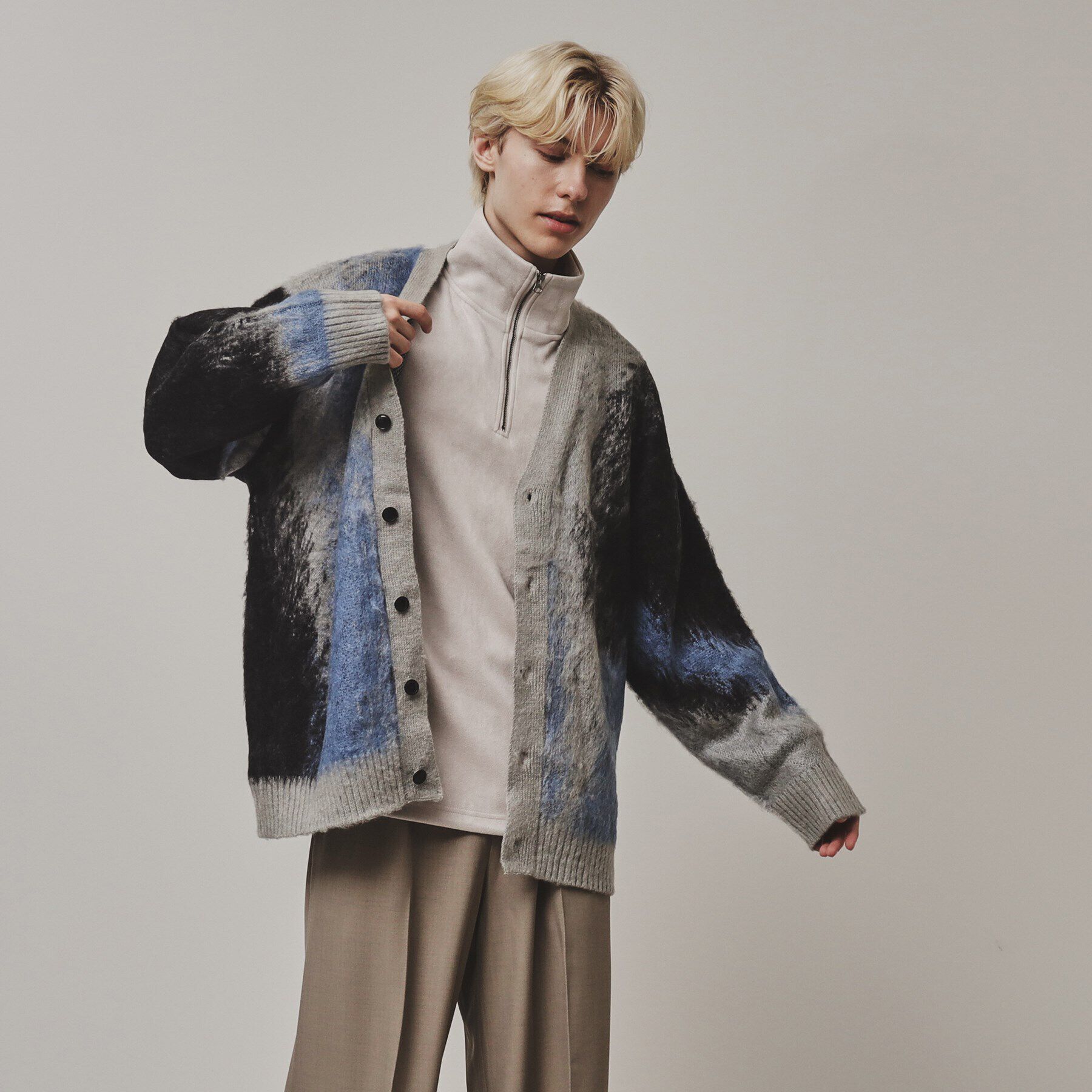 tk.TAKEO KIKUCHI「【全10色】シャギーカーディガン」|カーディガン|ﾗｲﾄｸﾞﾚｰ(311)