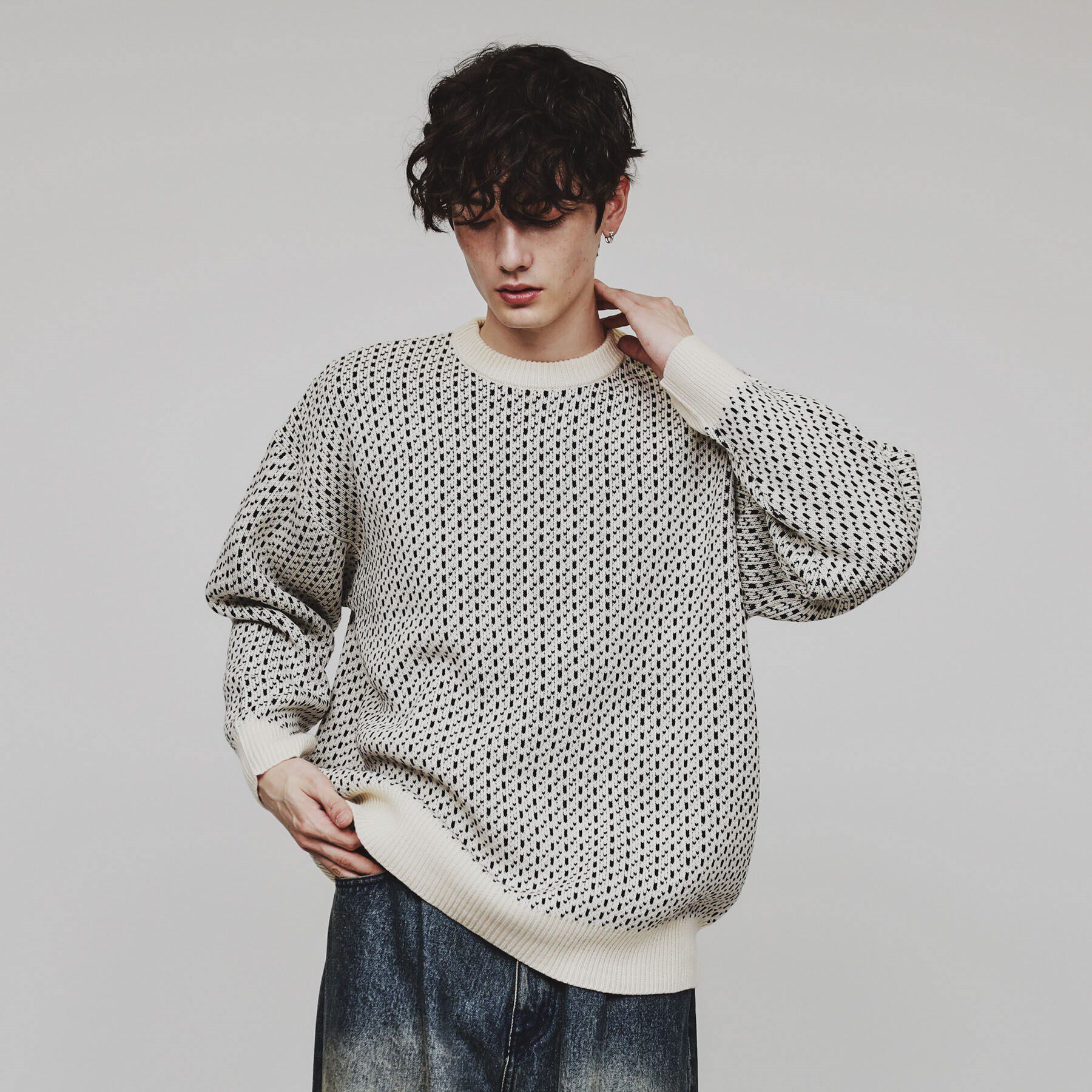 tk.TAKEO KIKUCHI「バーズアイニット」|ニット・セーター|