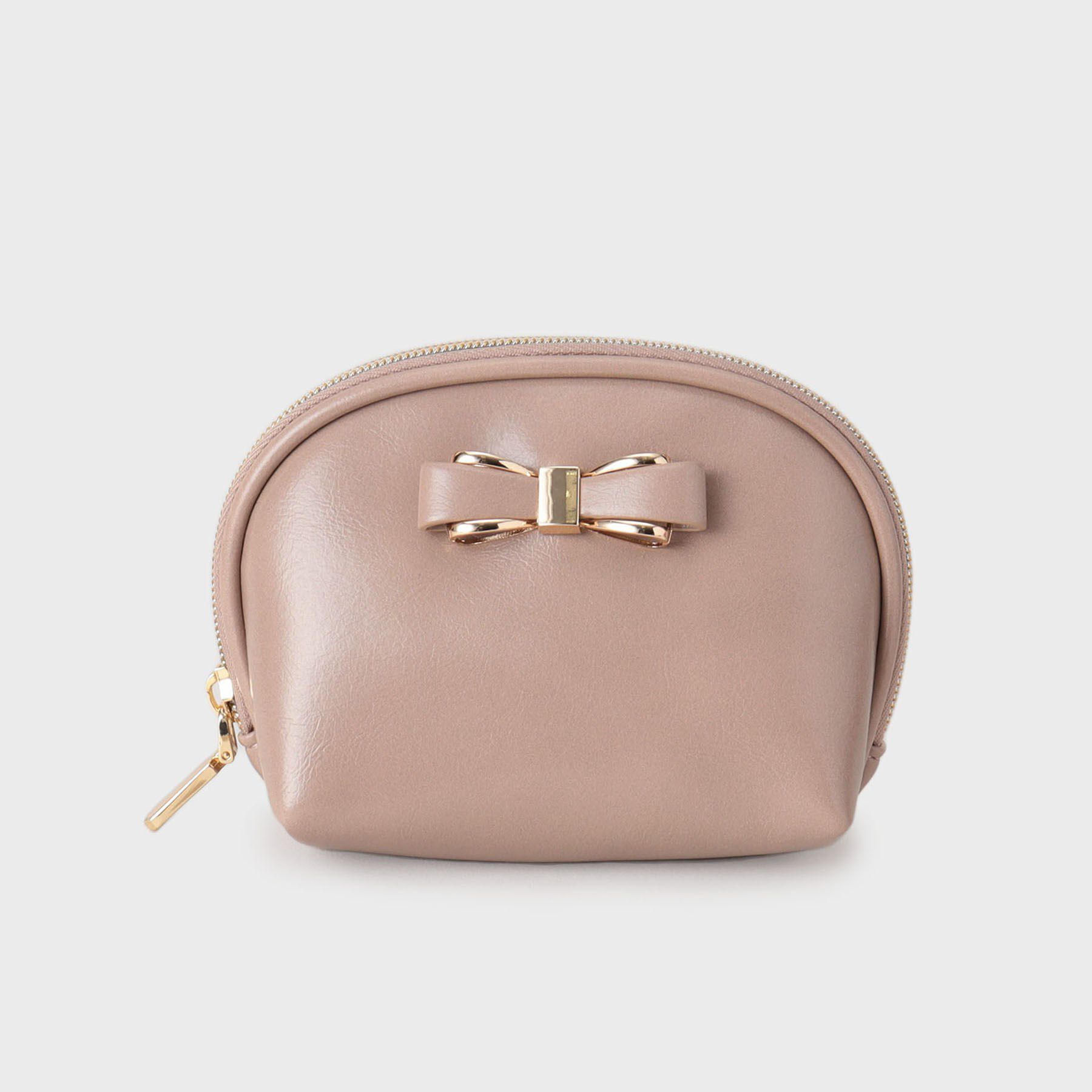 index「リボンモチーフ付きシェル型ポーチ」|ポーチ|ピンクベージュ(05