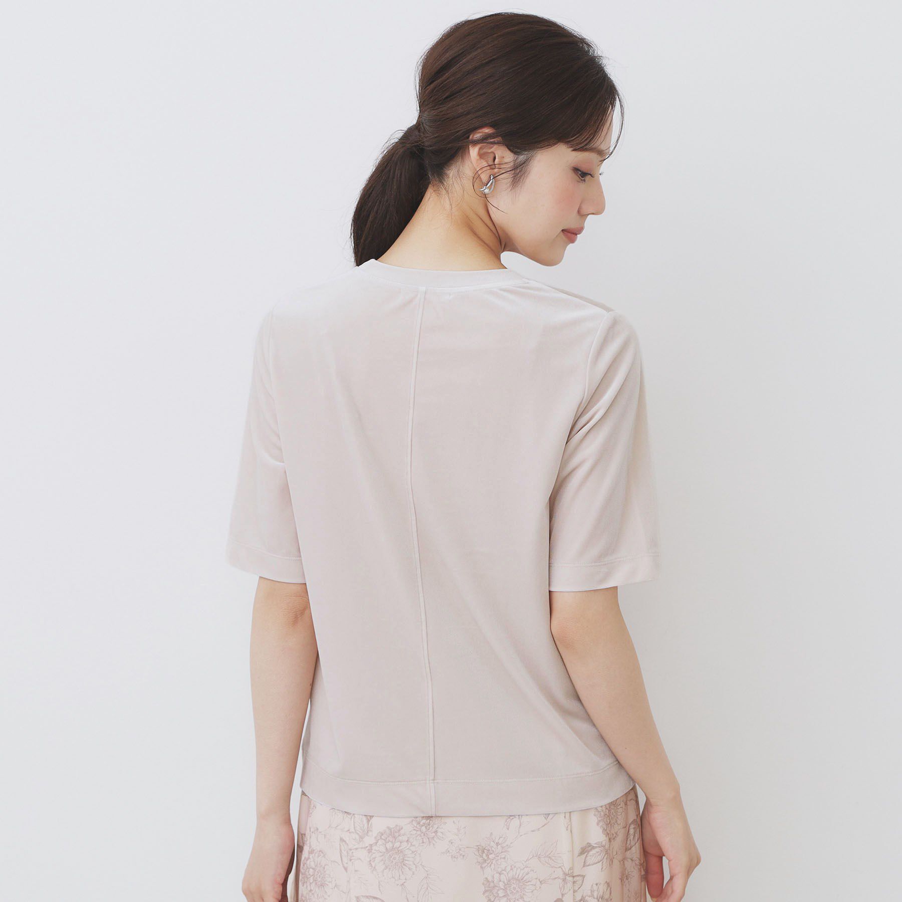 index「《andGIRL掲載》ベロアボクシーTシャツ【洗濯機洗い可】」|Tシャツ・カットソー|