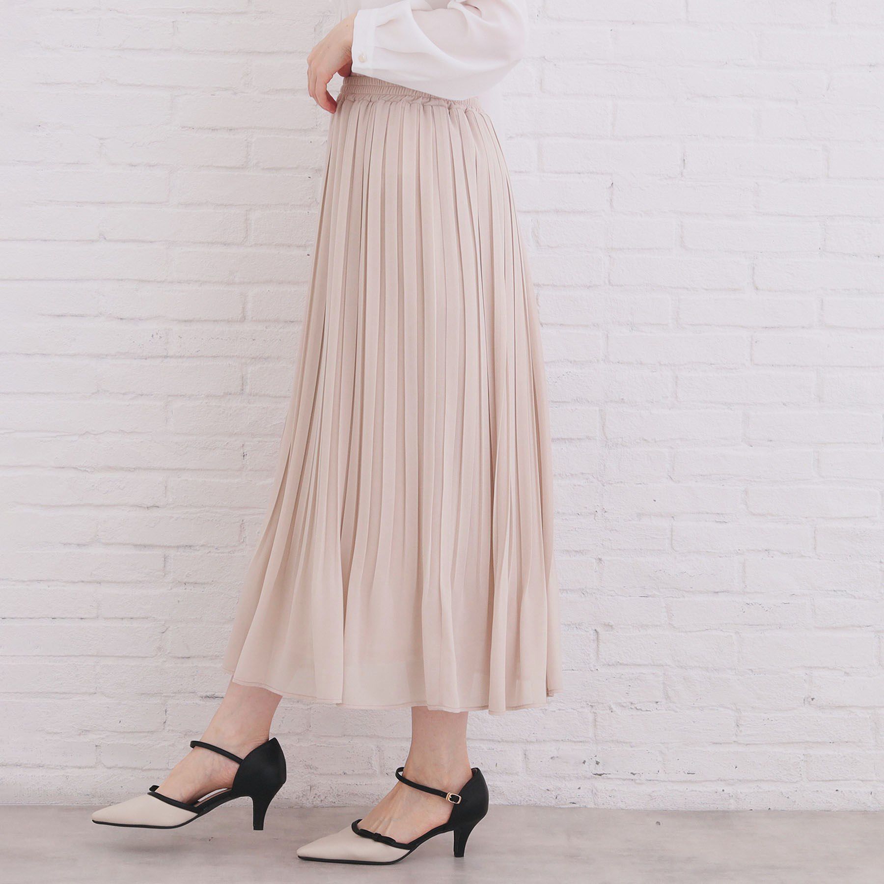 index「選べる丈 シフォンプリーツスカート【洗濯機OK／イージーアイロン／防シワ】」|スカート|
