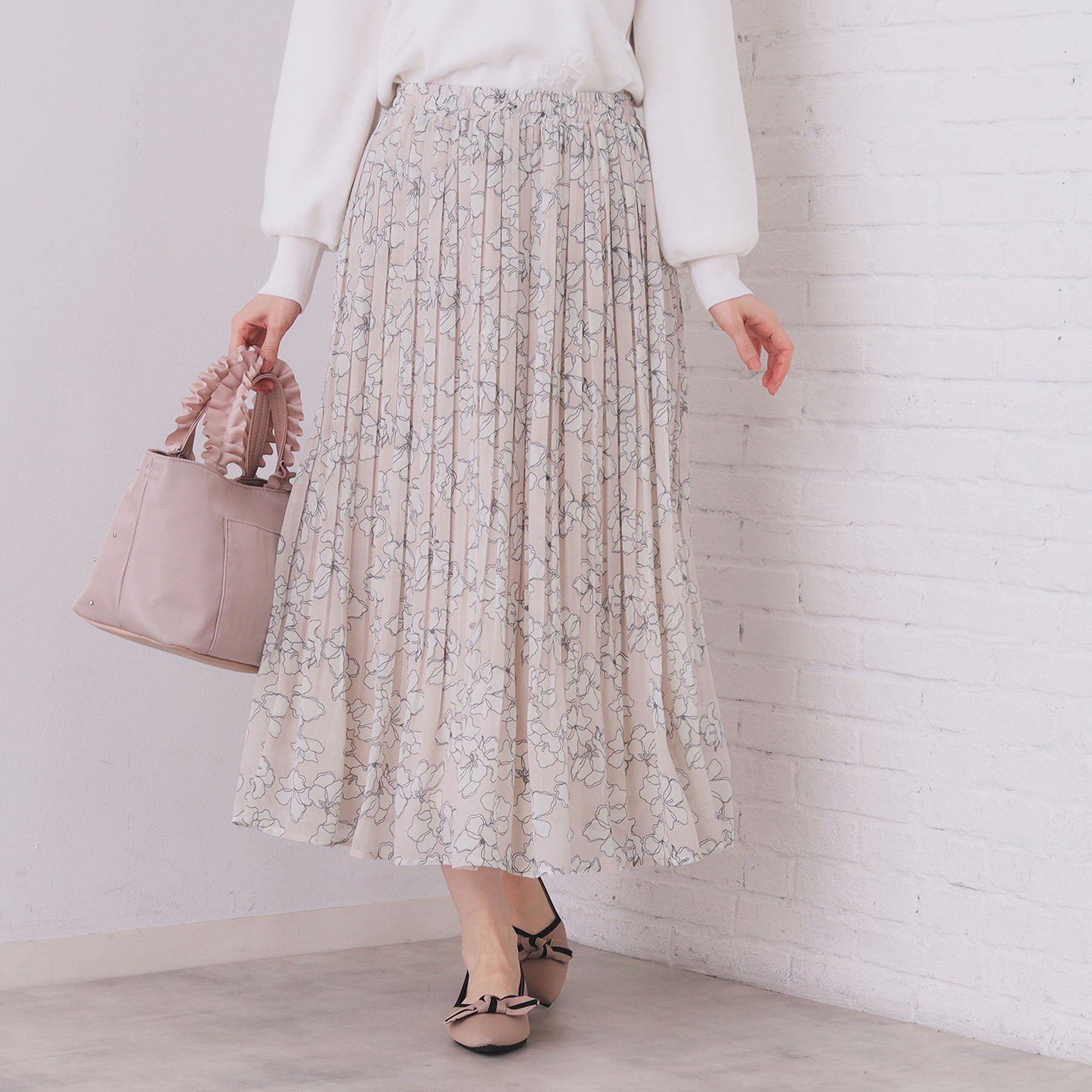 index「選べる丈 シフォンプリーツスカート【洗濯機OK／イージーアイロン／防シワ】」|スカート|