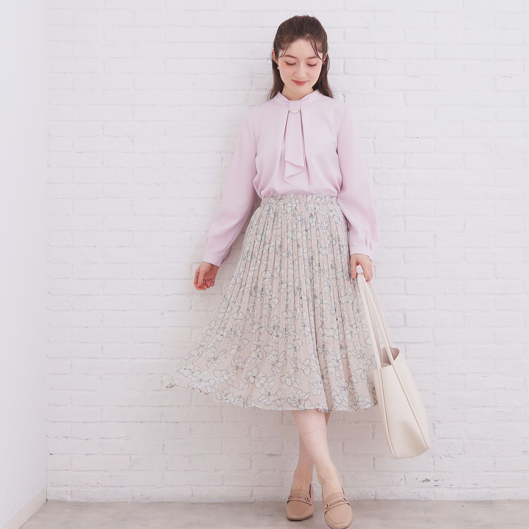 index「選べる丈 シフォンプリーツスカート【洗濯機OK／イージーアイロン／防シワ】」|スカート|