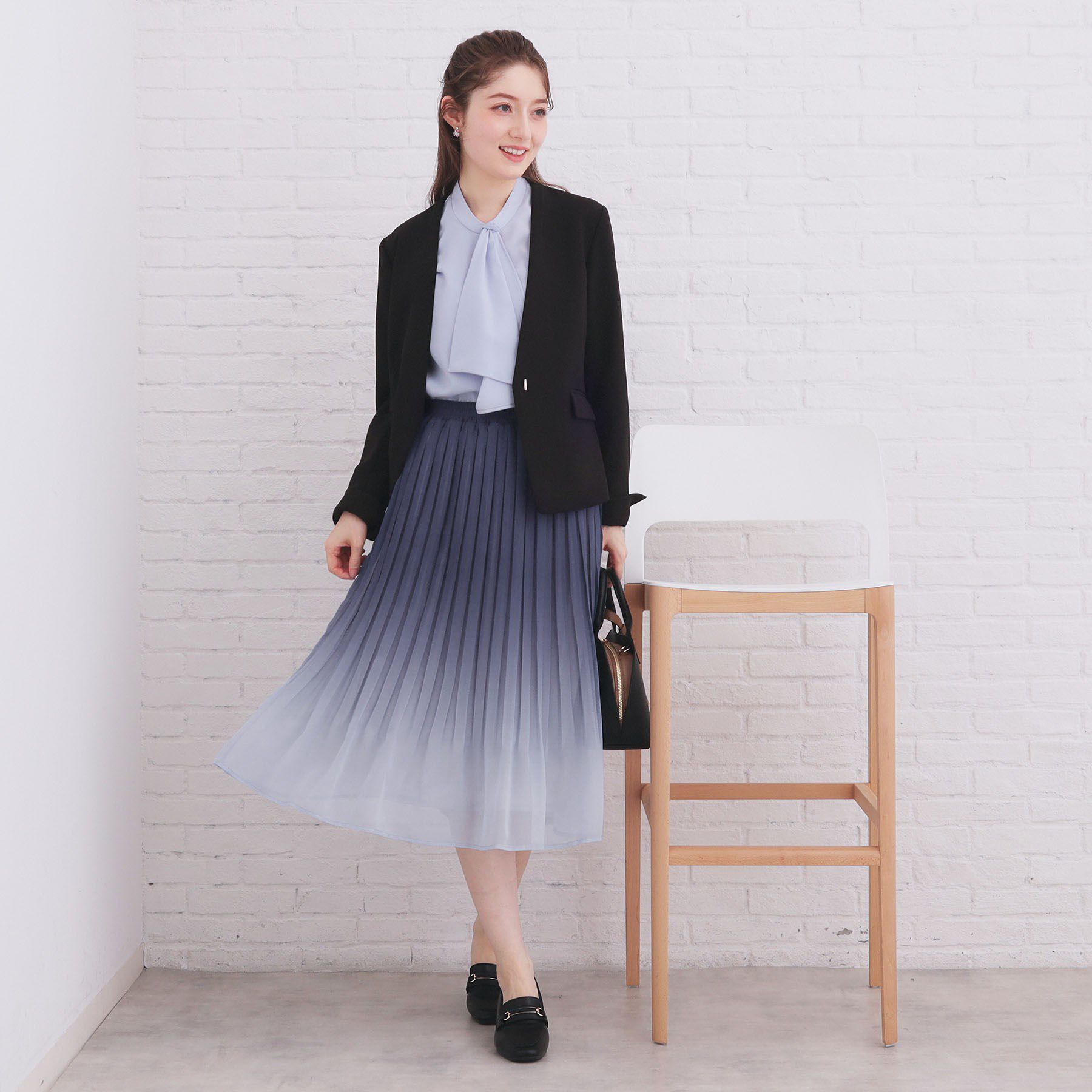 index「選べる丈 シフォンプリーツスカート【洗濯機OK／イージーアイロン／防シワ】」|スカート|