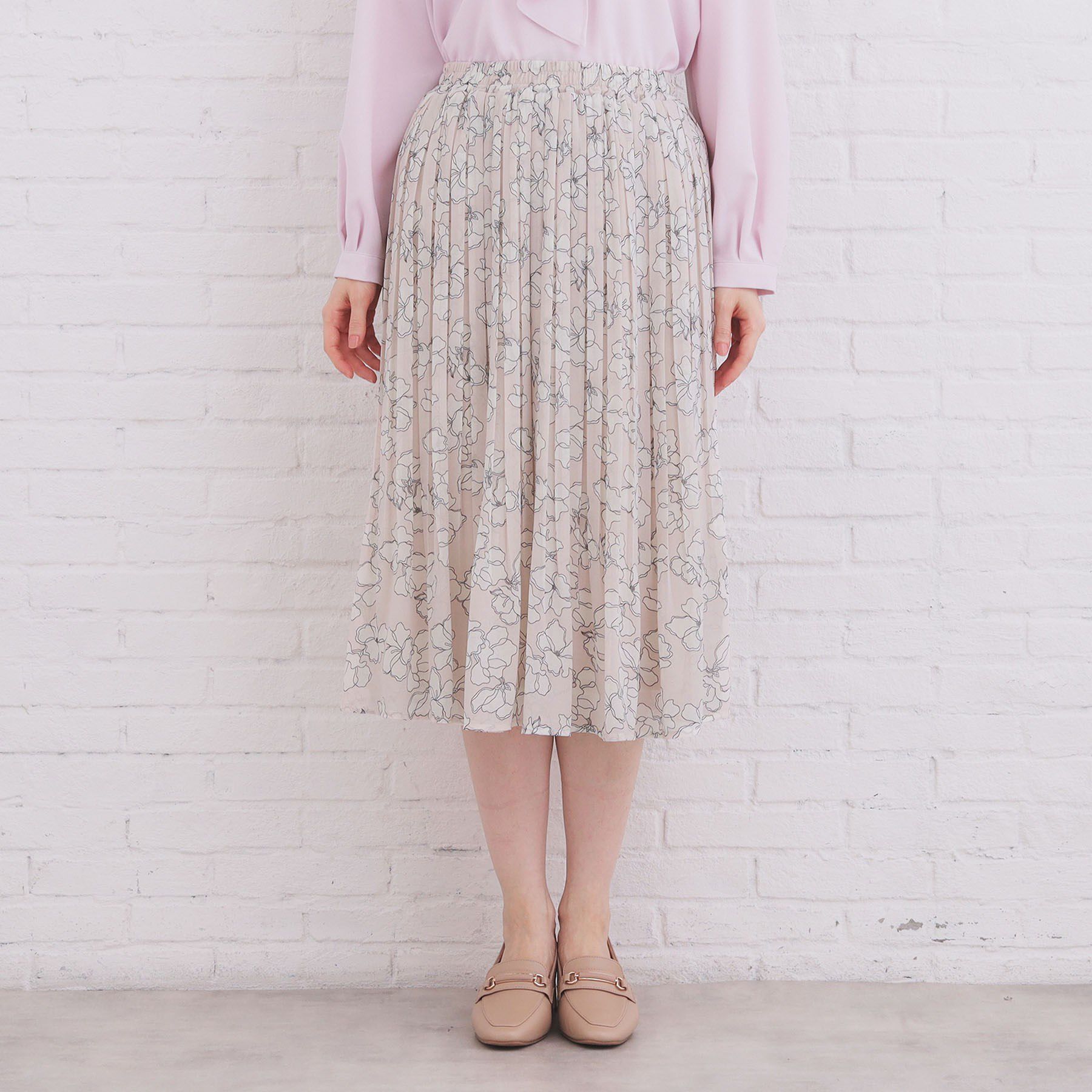 index「選べる丈 シフォンプリーツスカート【洗濯機OK／イージーアイロン／防シワ】」|スカート|