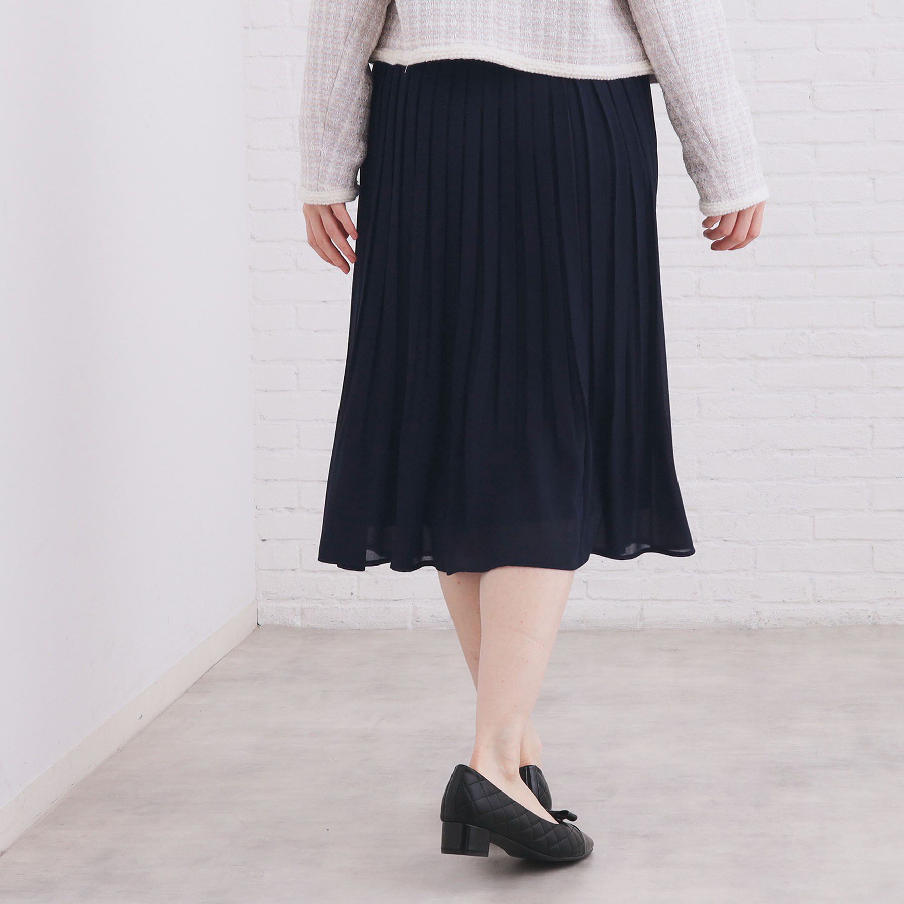 index「選べる丈 シフォンプリーツスカート【洗濯機OK／イージーアイロン／防シワ】」|スカート|
