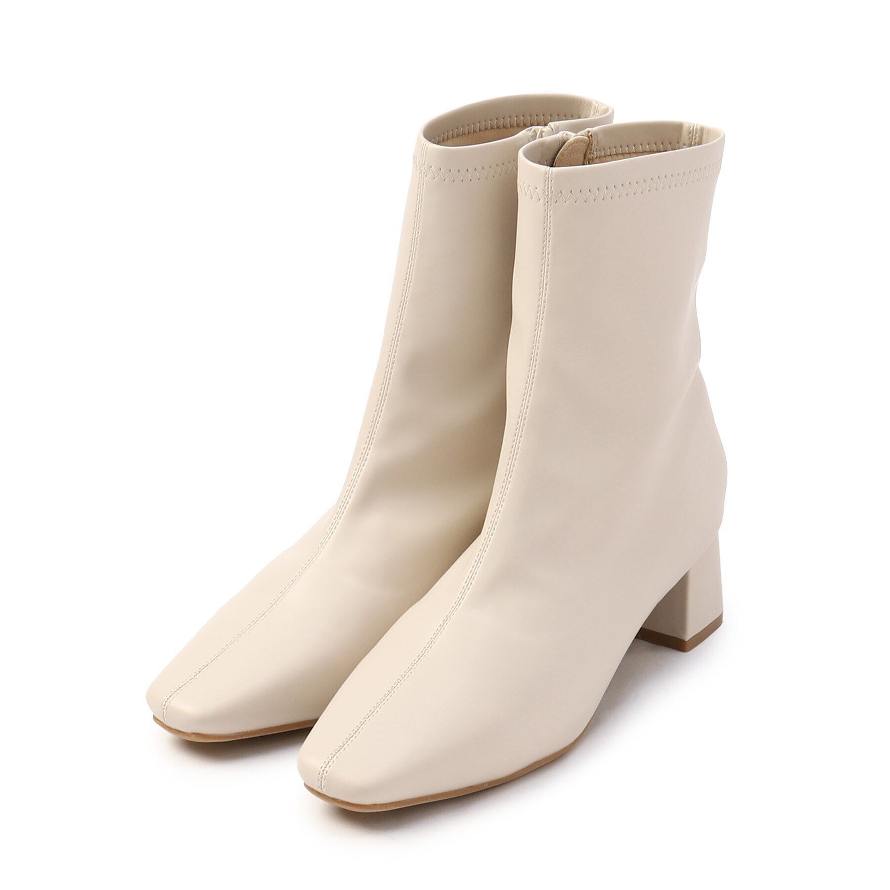 OPAQUE.CLIP「【抗菌防臭加工】ベーシックショートブーツ」|ショートブーツ|オフホワイト(003