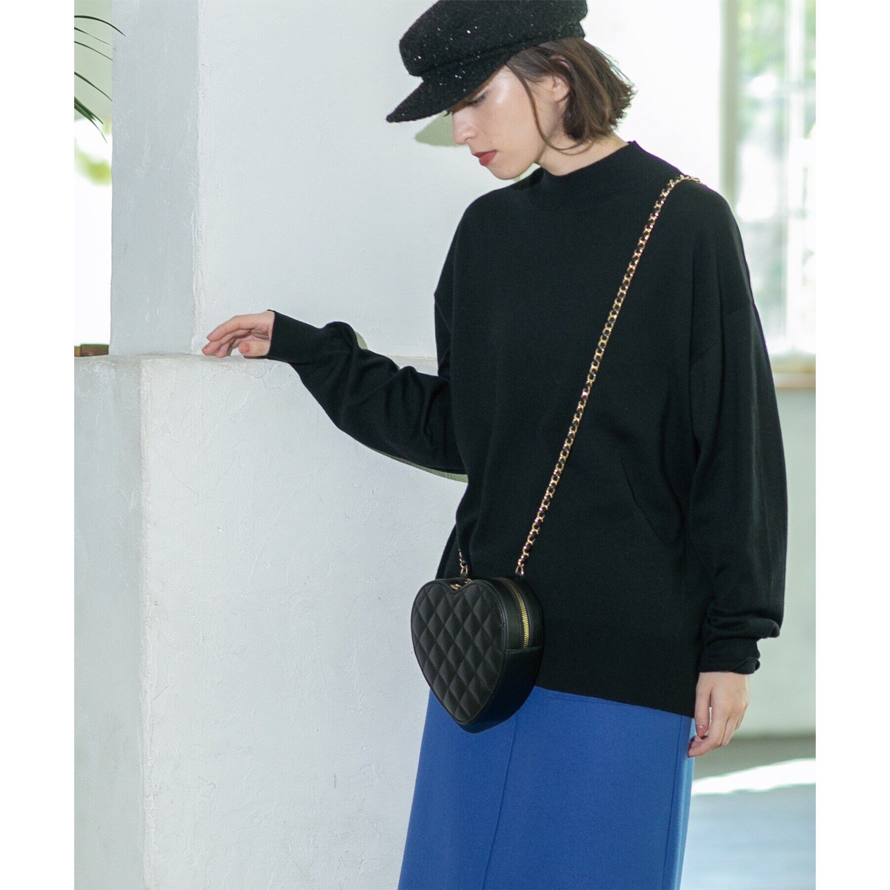 OPAQUE.CLIP「ハイネックリラクシーニット/FILIVIVI・フィルビビ【洗濯機洗い可】」|ニット・セーター|