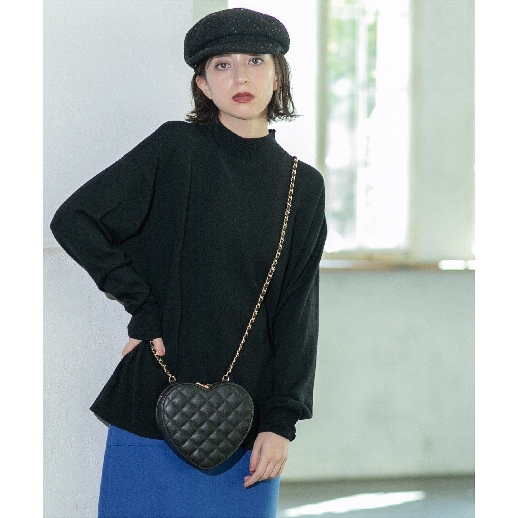 OPAQUE.CLIP「ハイネックリラクシーニット/FILIVIVI・フィルビビ【洗濯機洗い可】」|ニット・セーター|