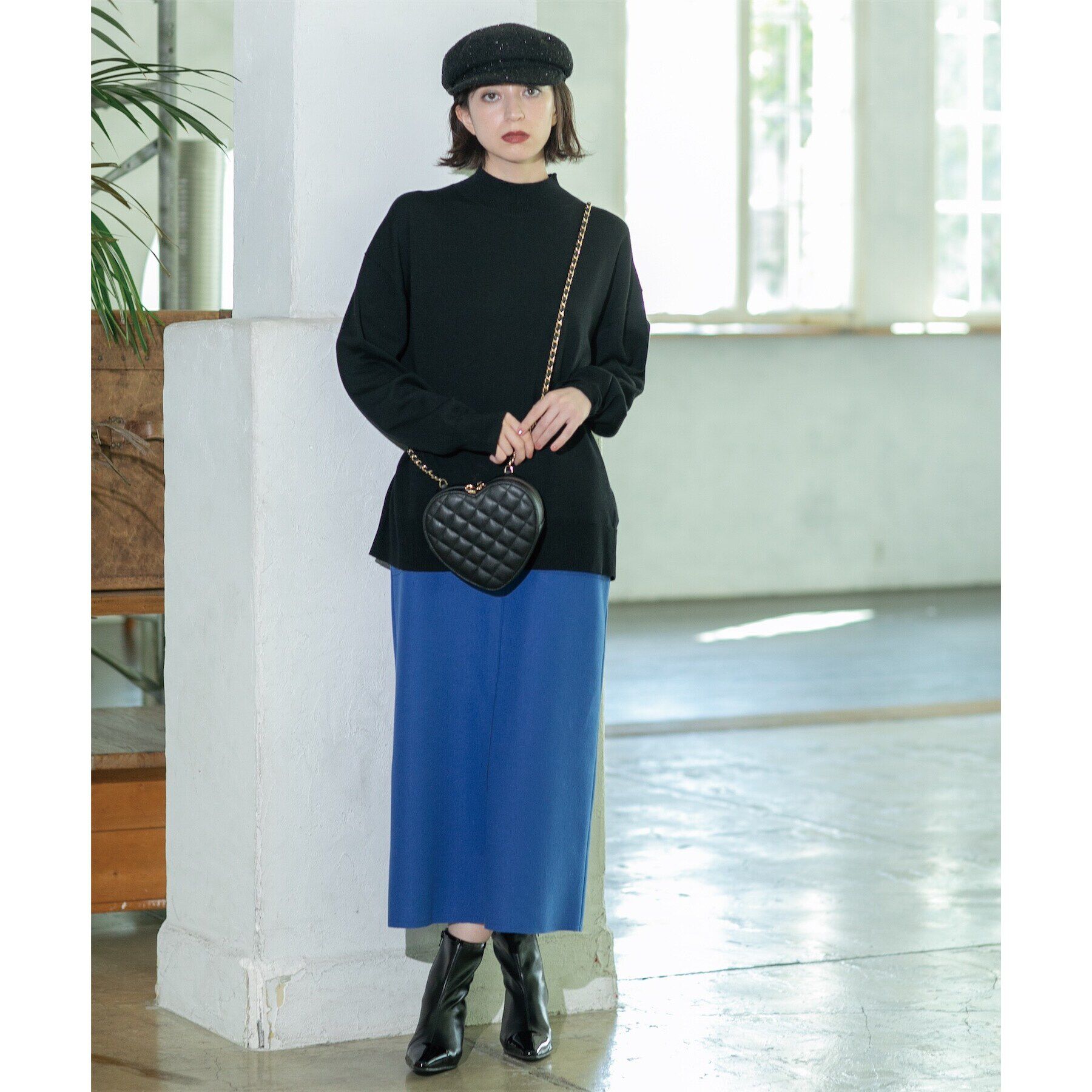 OPAQUE.CLIP「ハイネックリラクシーニット/FILIVIVI・フィルビビ【洗濯機洗い可】」|ニット・セーター|