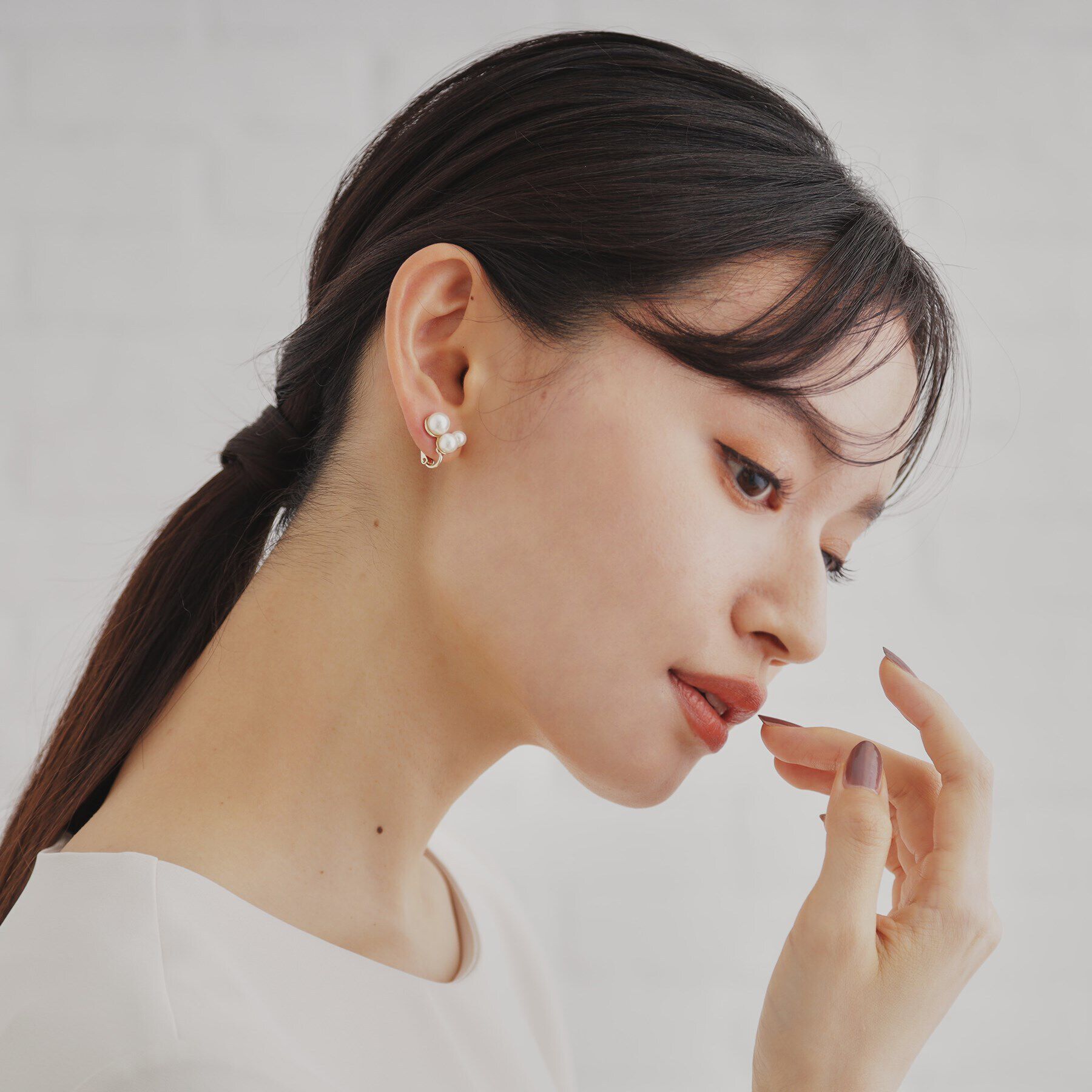OPAQUE.CLIP「フェイクパールイヤリング」|イヤリング|