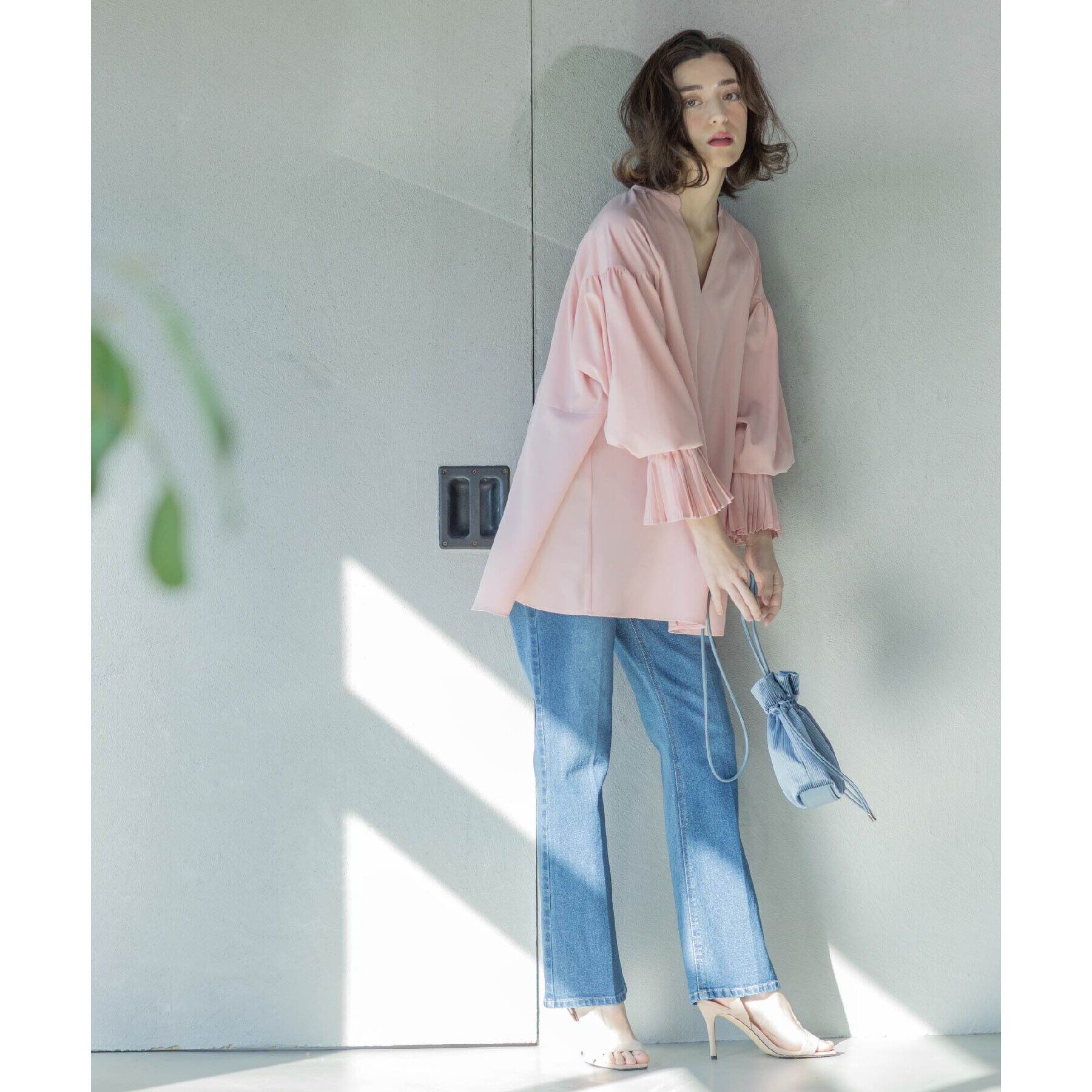 OPAQUE.CLIP「《SS-LLサイズ》ストレッチセミフレアデニム【洗濯機洗い可】」|デニム|