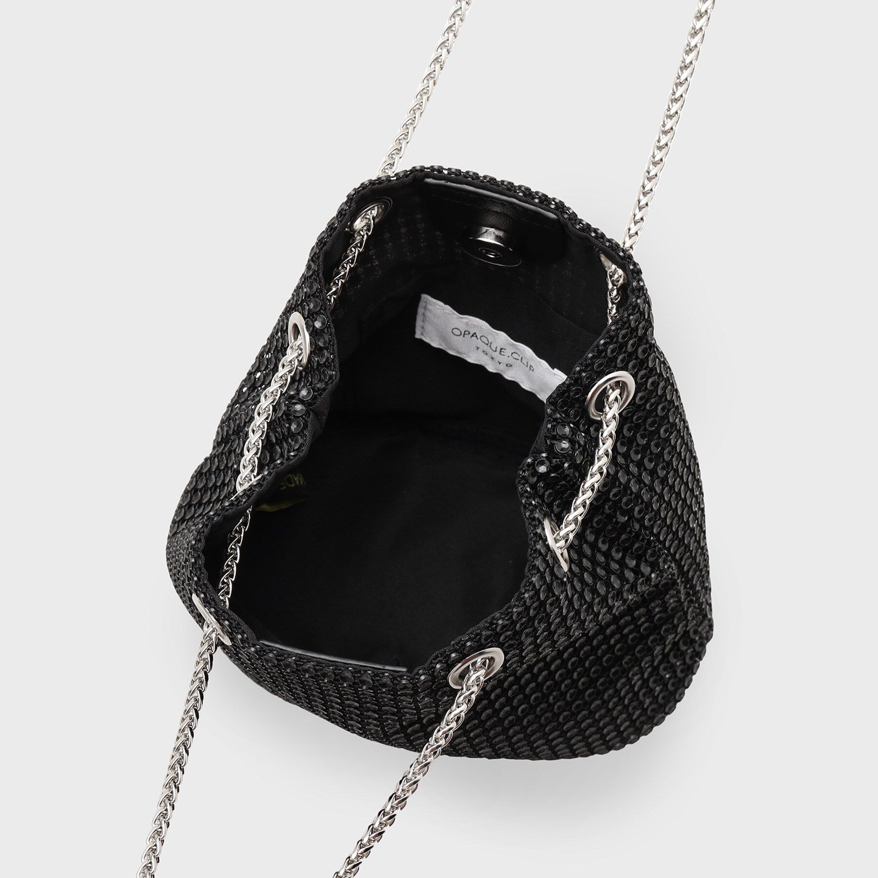 OPAQUE.CLIP「【6色展開】シャイニー素材巾着ミニショルダーバッグ」|ショルダー・メッセンジャー|