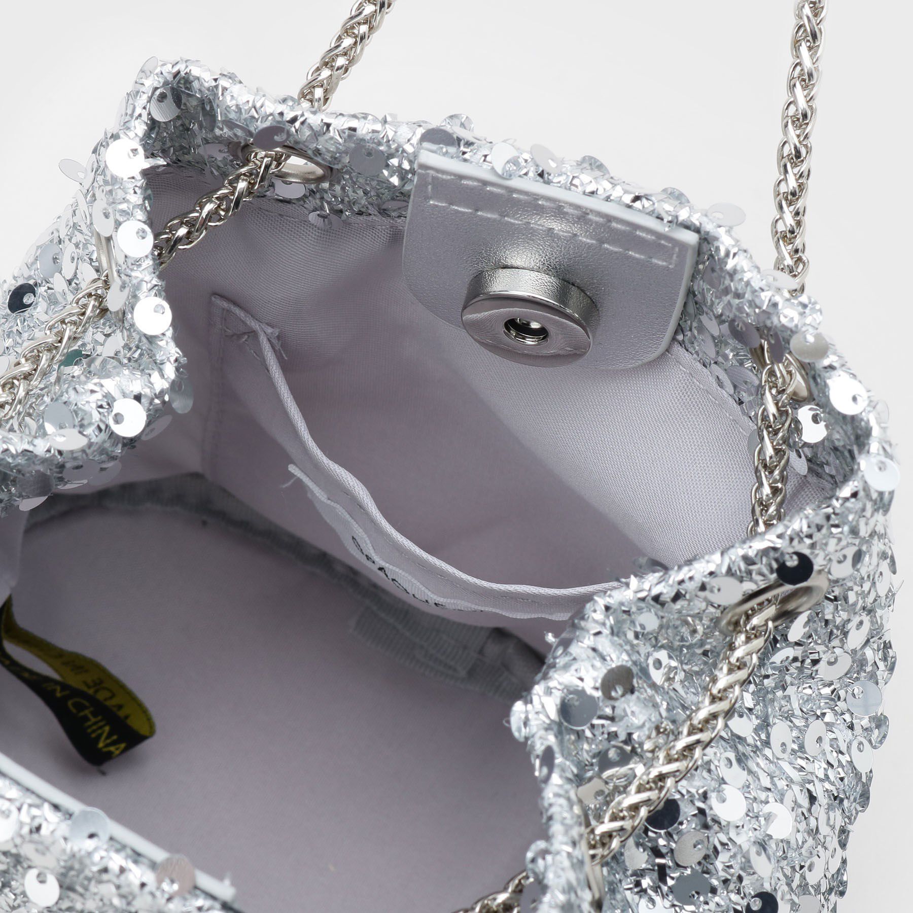 OPAQUE.CLIP「【6色展開】シャイニー素材巾着ミニショルダーバッグ」|ショルダー・メッセンジャー|