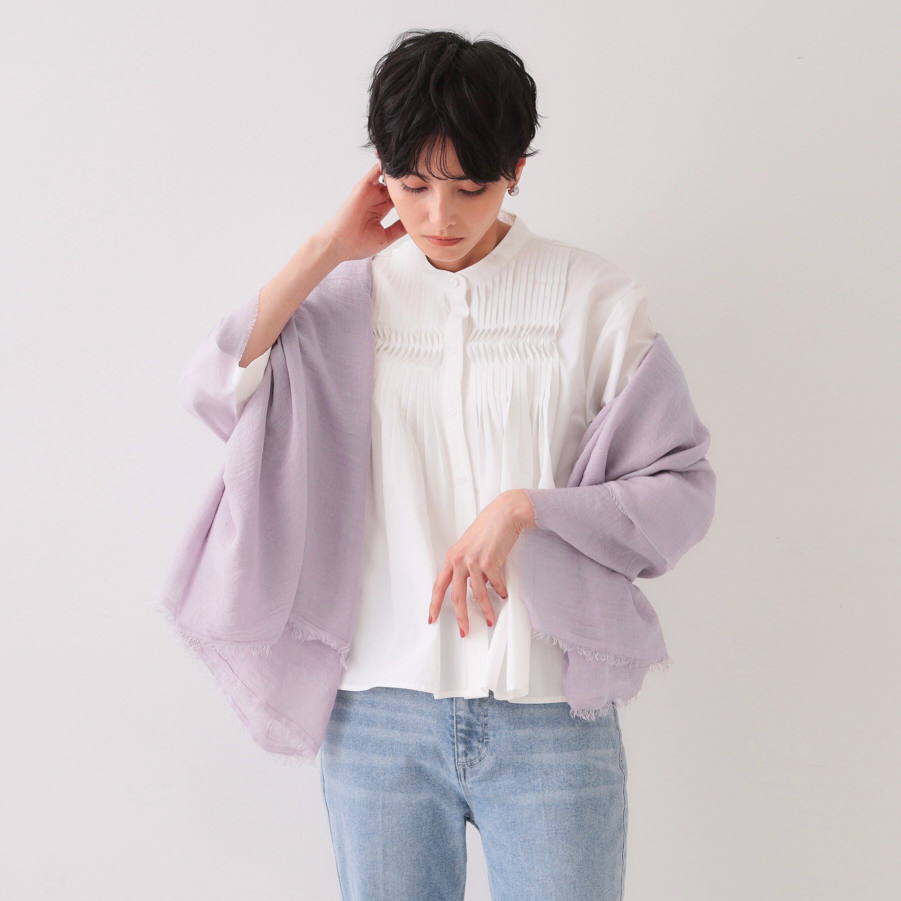 OPAQUE.CLIP「【冷房対策】シアー大判ストール」|ストール|