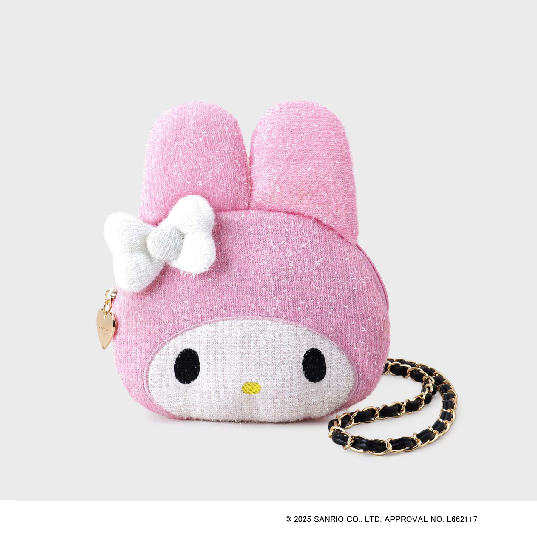 OPAQUE.CLIP「【マイメロディ】フェイス型2WAYキラキラミニショルダー」|ショルダー・メッセンジャー|ライトピンク(870