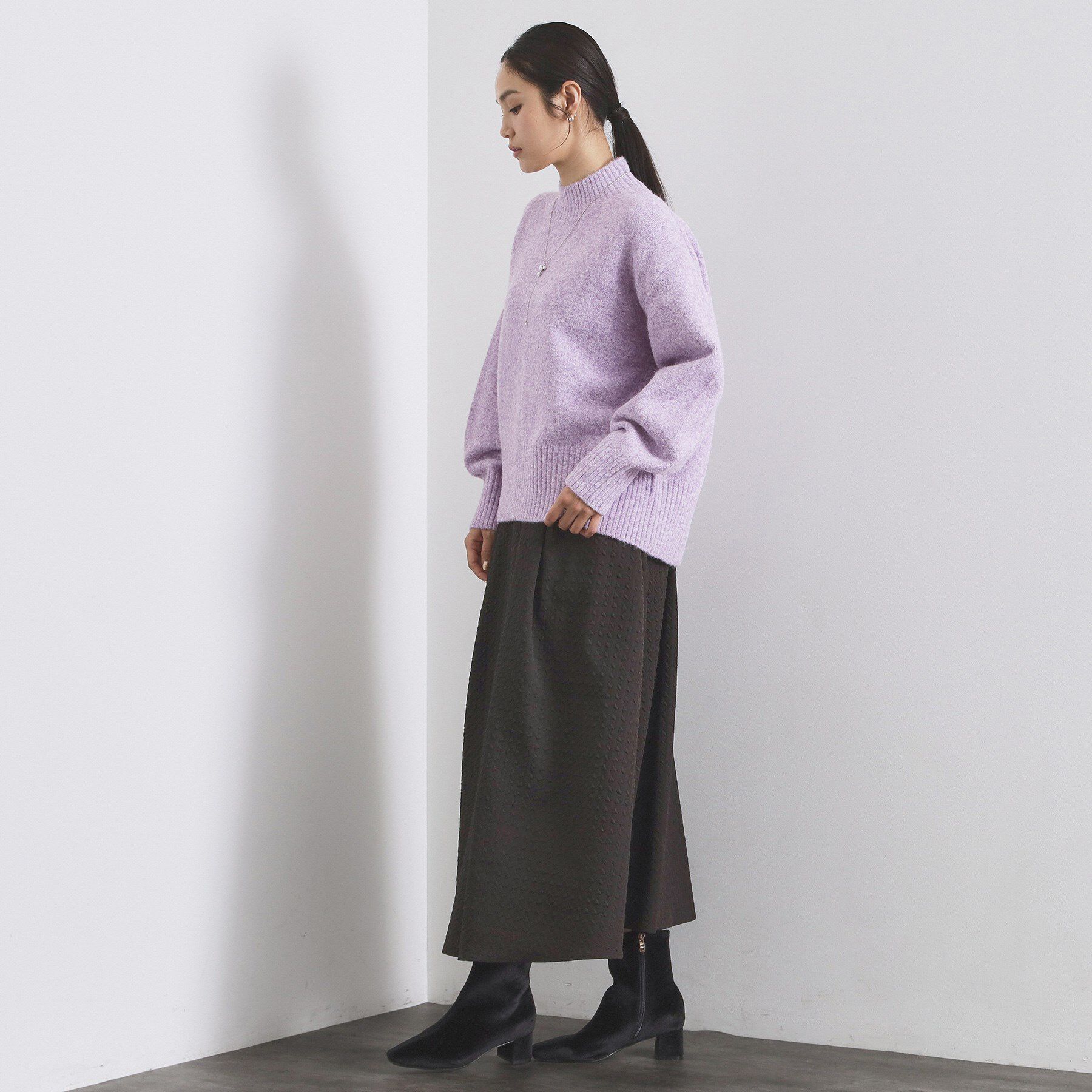 OPAQUE.CLIP「ふわふわハイネックニット【洗濯機OK】《12col》」|ニット・セーター|