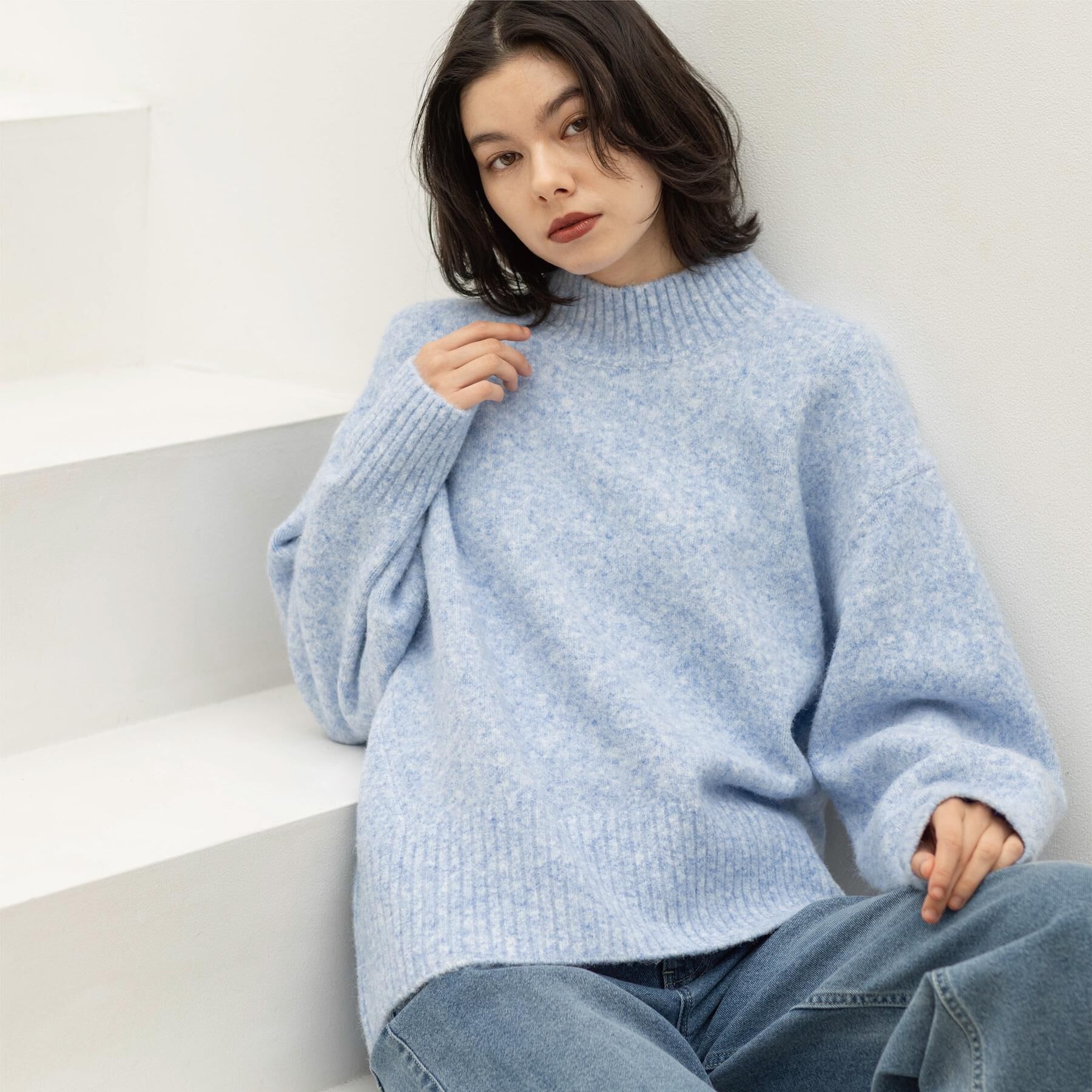 OPAQUE.CLIP「ふわふわハイネックニット【洗濯機OK】《12col》」|ニット・セーター|