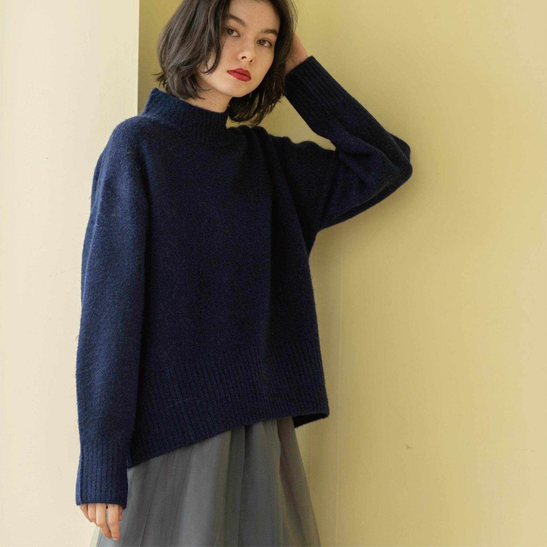 OPAQUE.CLIP「ふわふわハイネックニット【洗濯機OK】《12col》」|ニット・セーター|