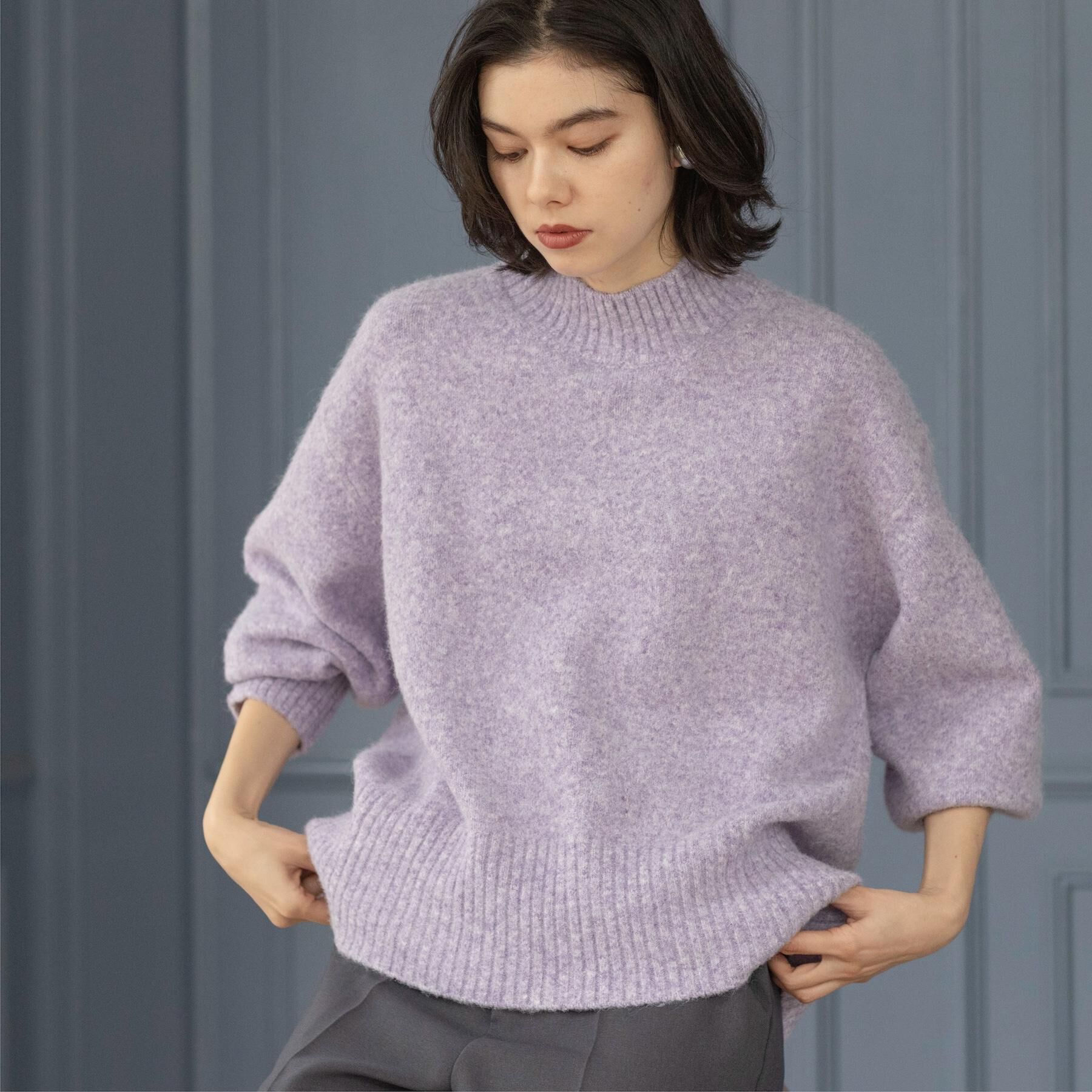 OPAQUE.CLIP「ふわふわハイネックニット【洗濯機OK】《12col》」|ニット・セーター|