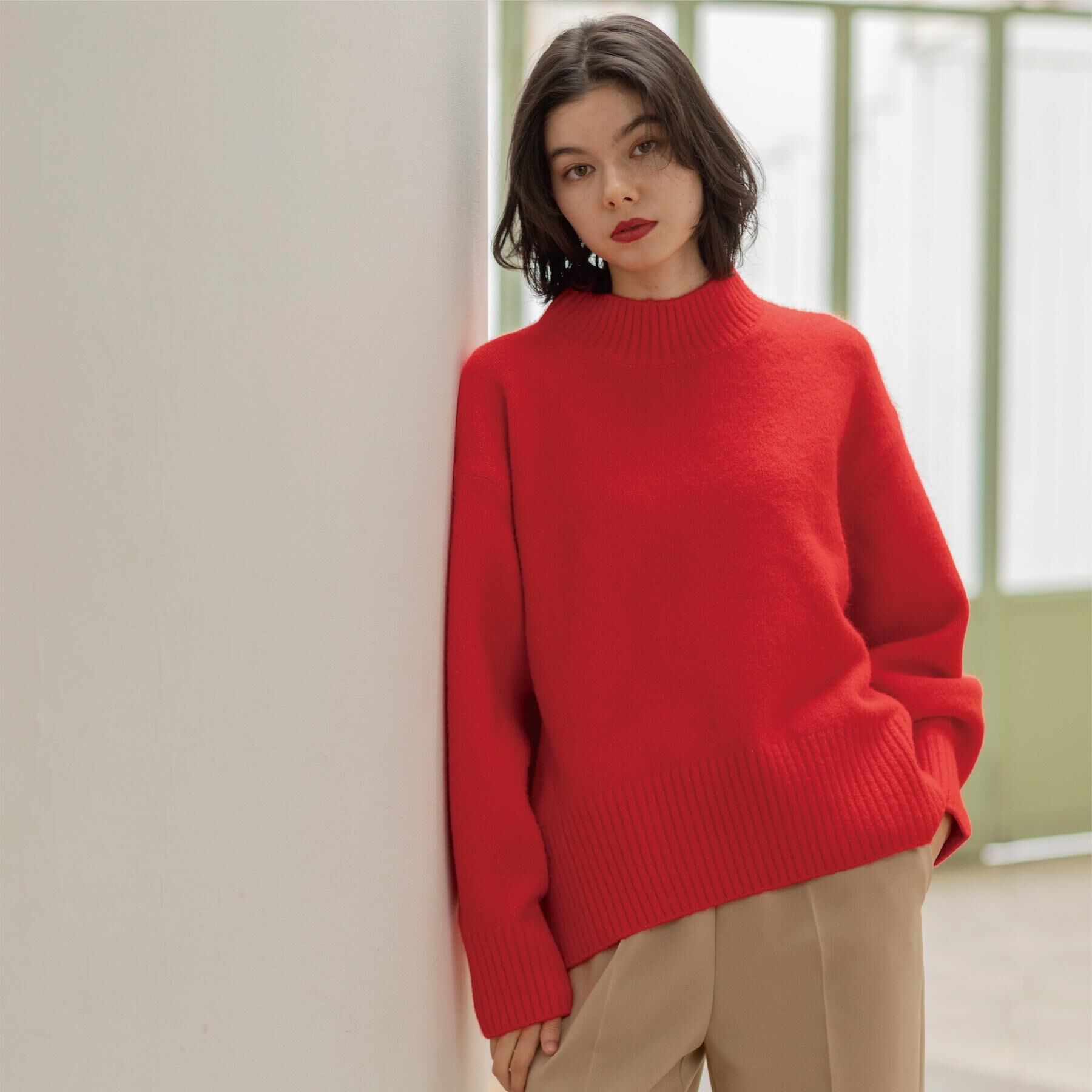 OPAQUE.CLIP「ふわふわハイネックニット【洗濯機OK】《12col》」|ニット・セーター|