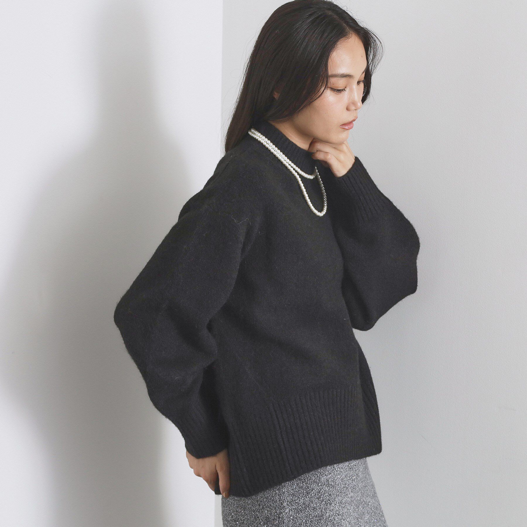 OPAQUE.CLIP「ふわふわハイネックニット【洗濯機OK】《12col》」|ニット・セーター|