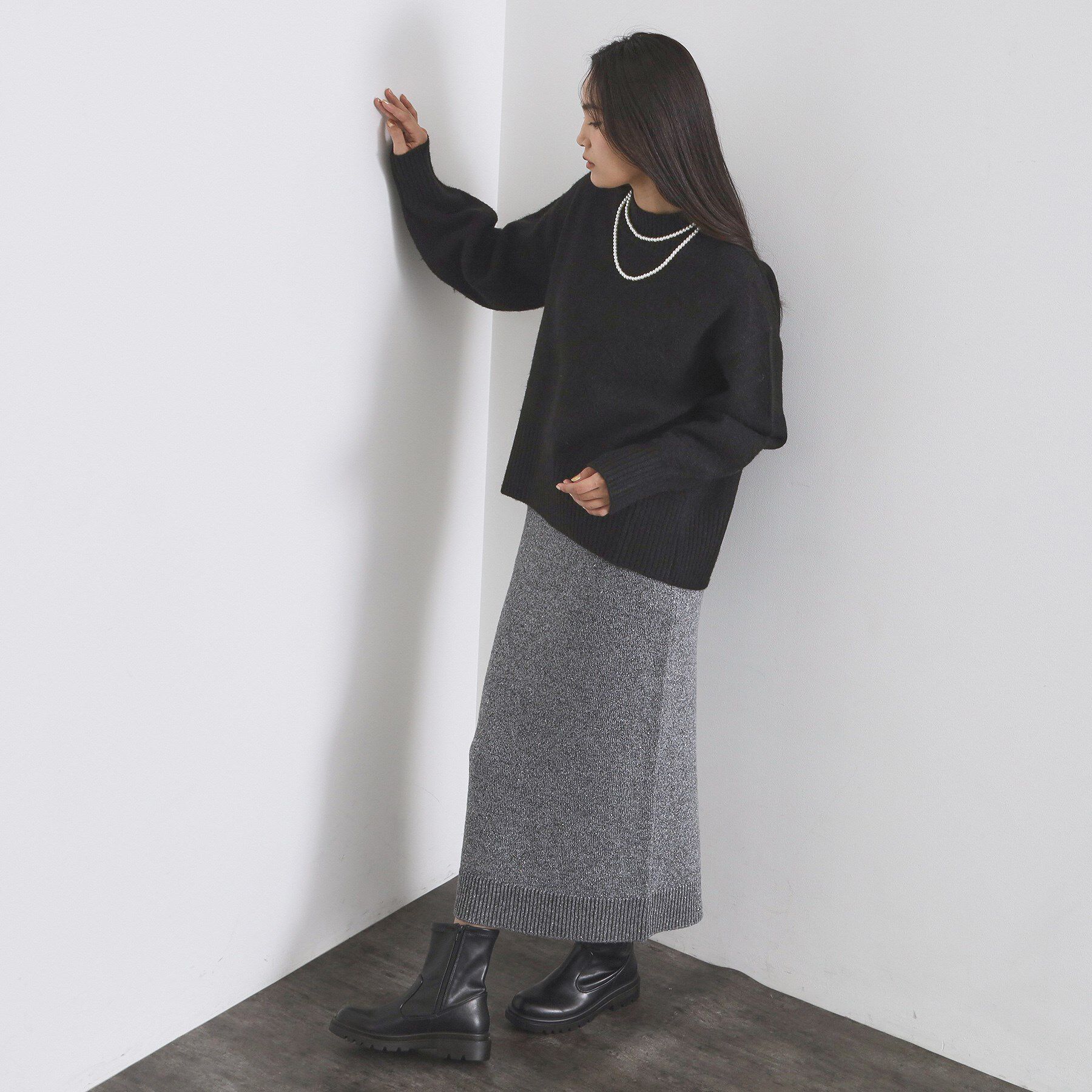 OPAQUE.CLIP「ふわふわハイネックニット【洗濯機OK】《12col》」|ニット・セーター|