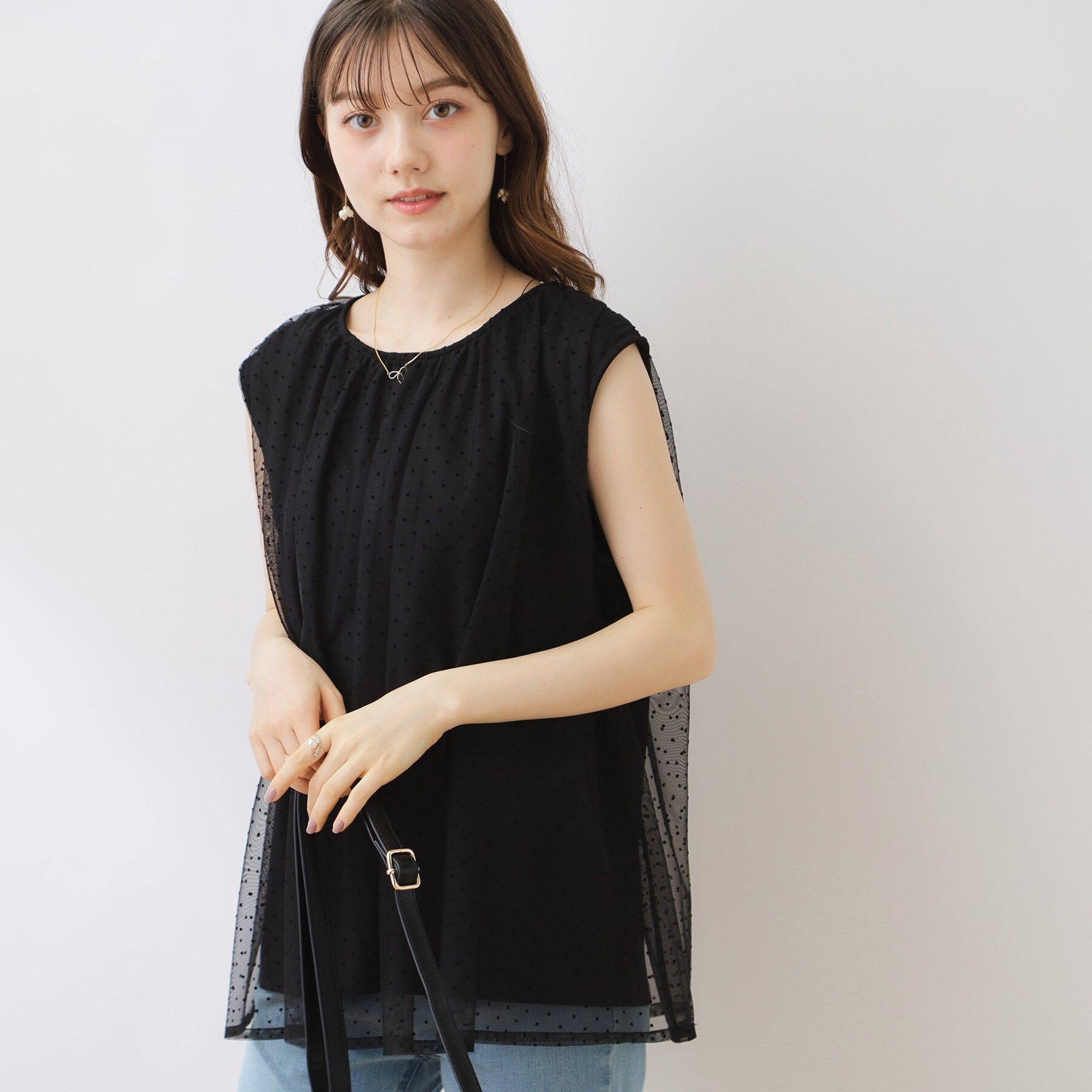 Couture broach「【インしないでキマる】フロッキードットチュニック」|チュニック|