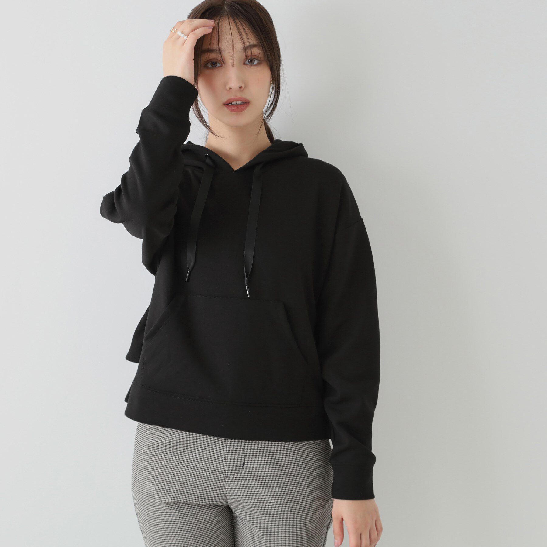 Couture broach「【洗える・オトナ可愛い】バックフリルダンボールフーディー」|パーカー|