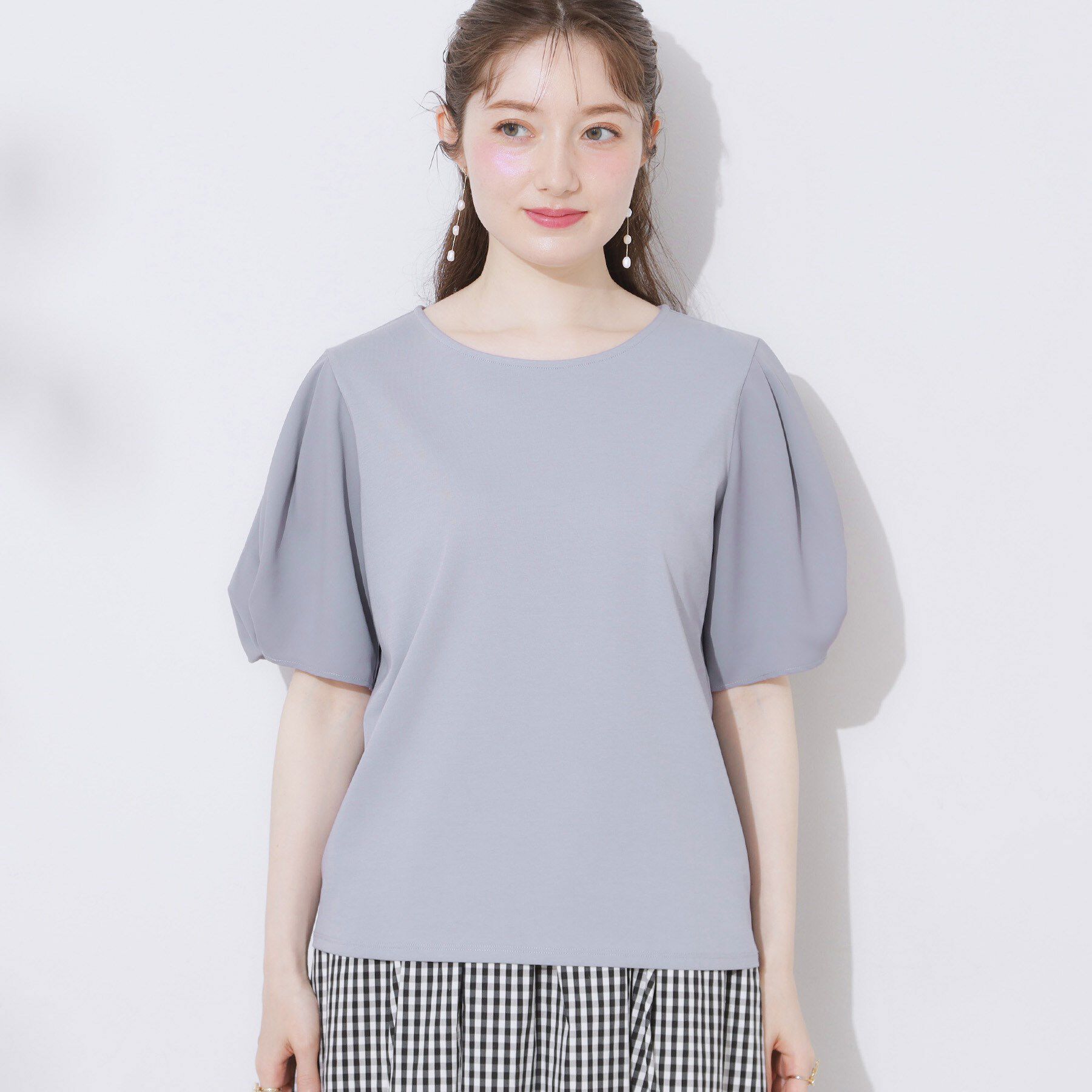 Couture broach「【接触冷感・UVカット・通勤】ねじり袖サイロコンパクト」|Tシャツ・カットソー|