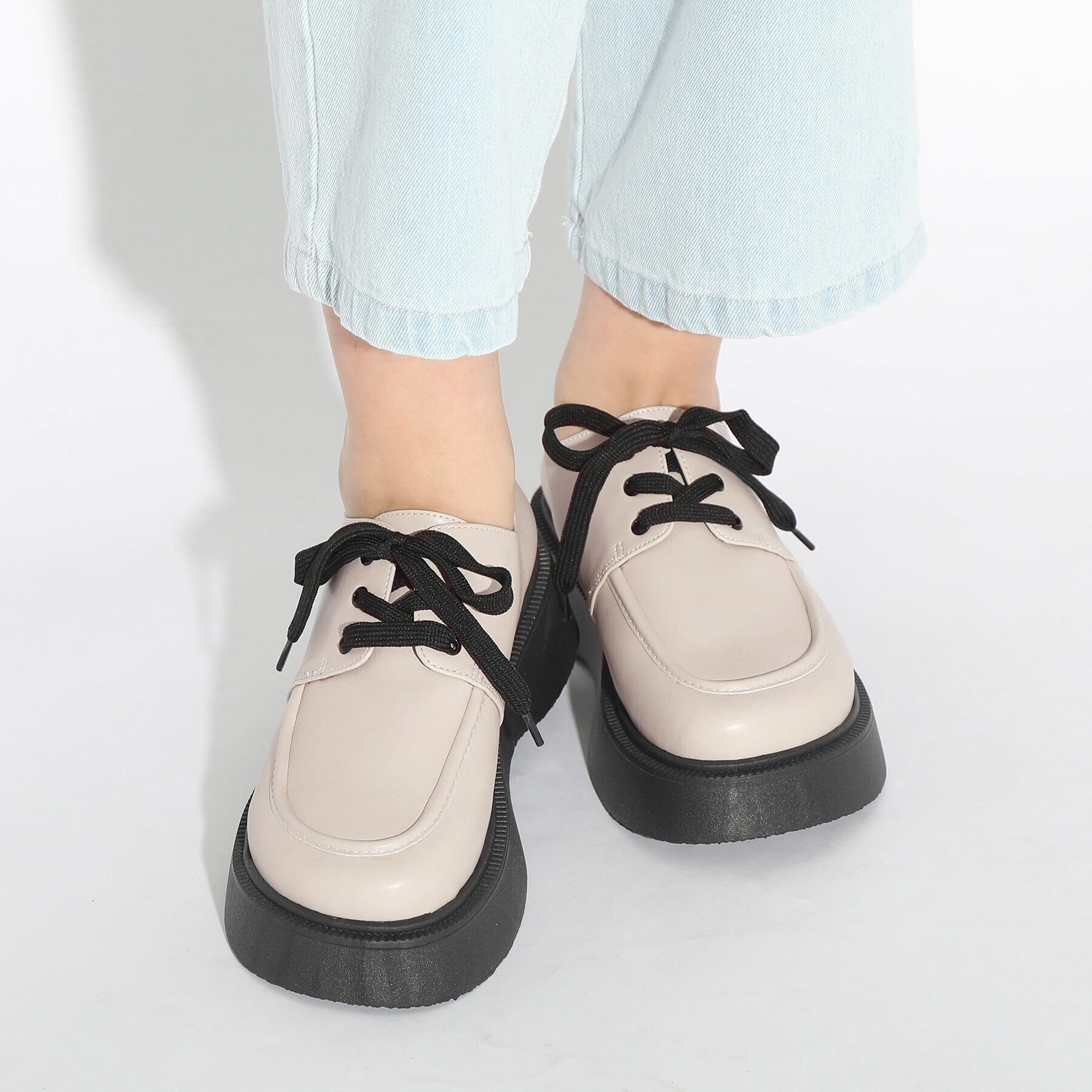 PINK-latte「厚底モカシューズ」|ビジネス・ドレスシューズ|