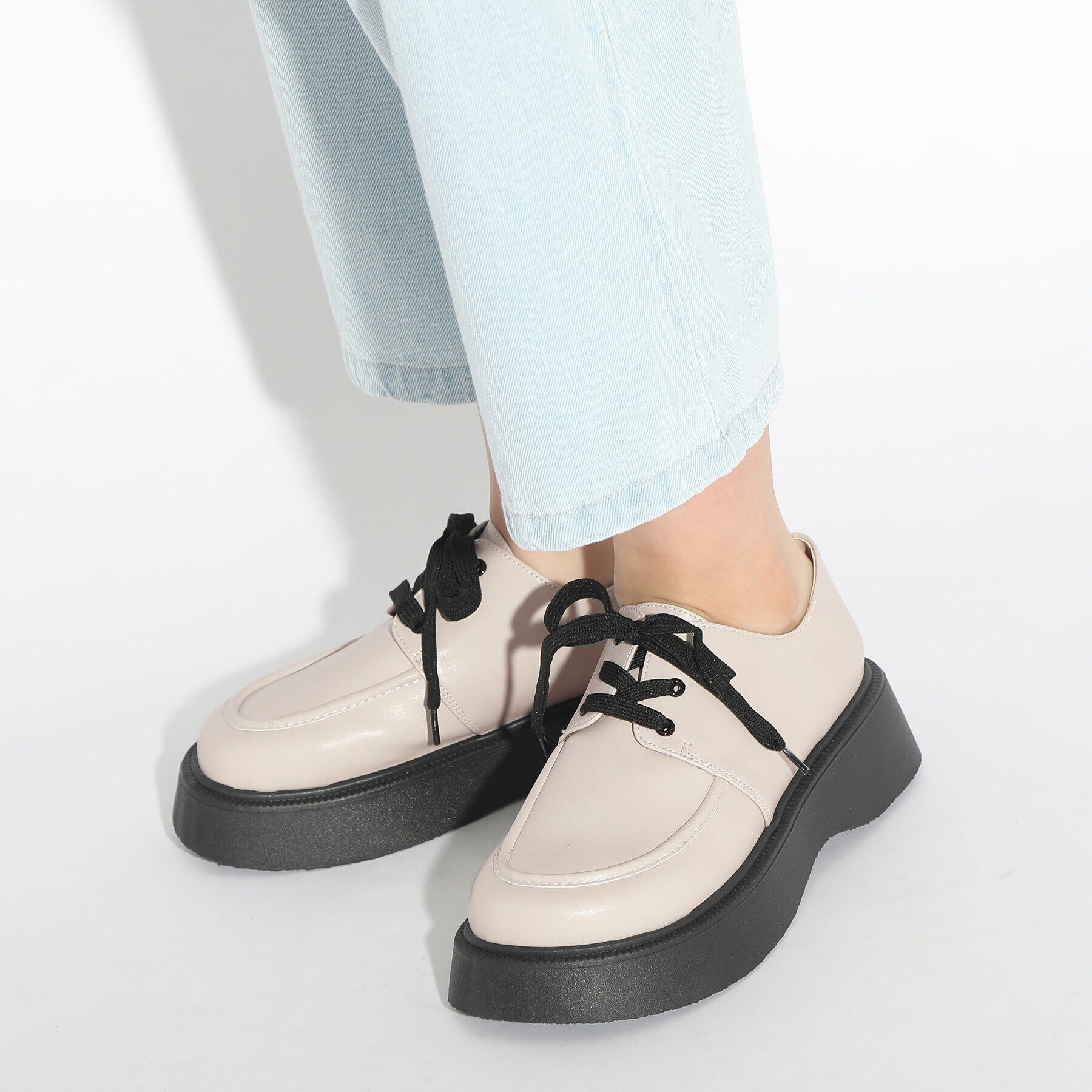 PINK-latte「厚底モカシューズ」|ビジネス・ドレスシューズ|