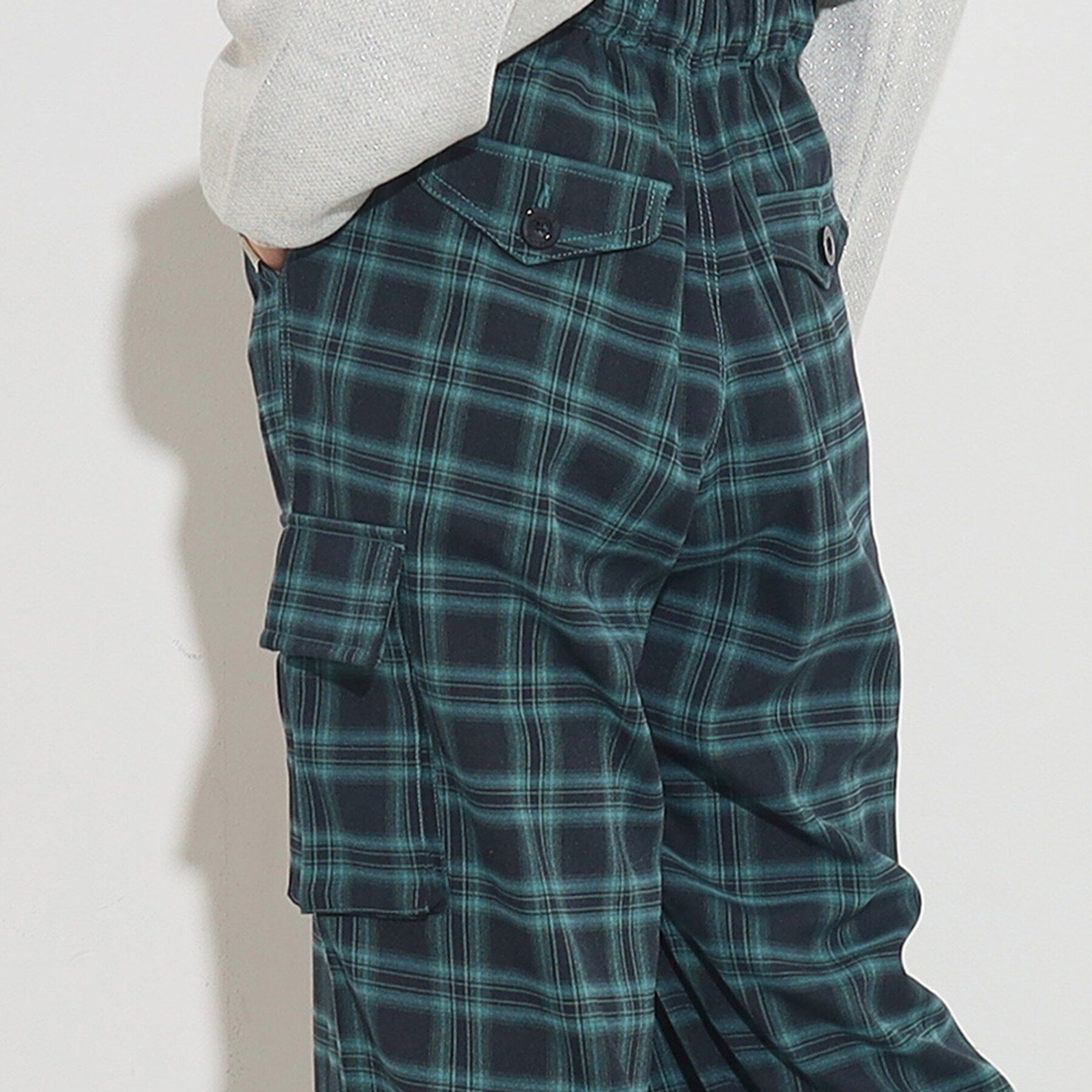 PINK-latte「チェック柄カーゴデティールパンツ」|その他|