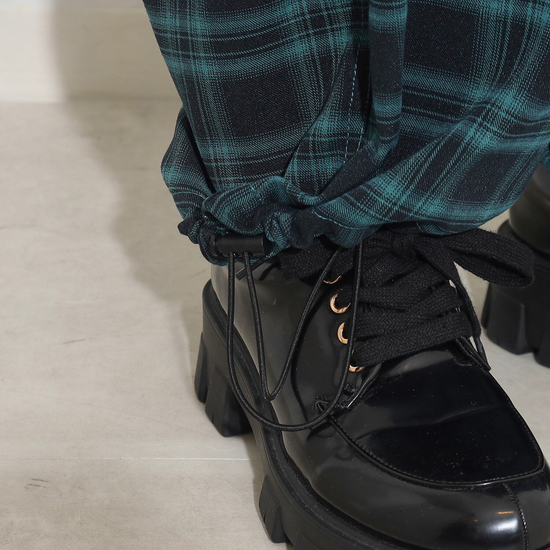 PINK-latte「チェック柄カーゴデティールパンツ」|その他|