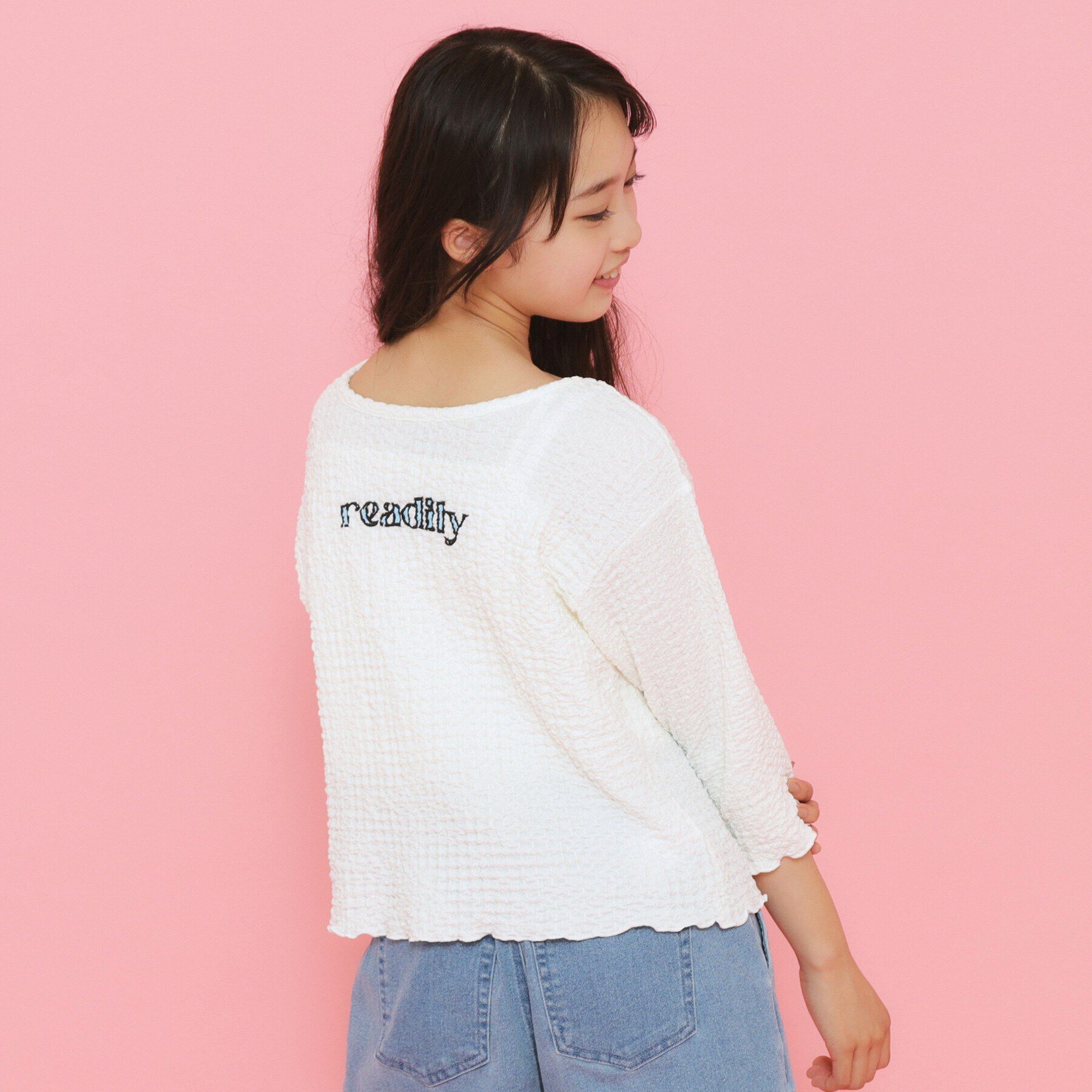 PINK-latte「【ニコラ10月号掲載/セットアイテム／2WAY】リボンプルオーバー」|Tシャツ・カットソー|ｵﾌﾎﾜｲﾄ(003)