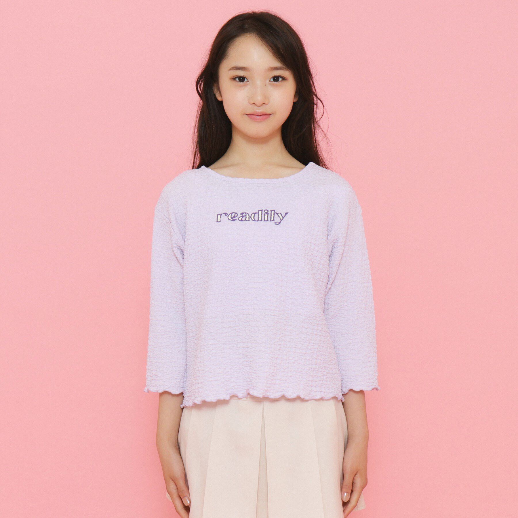 PINK-latte「【ニコラ10月号掲載/セットアイテム／2WAY】リボンプルオーバー」|Tシャツ・カットソー|