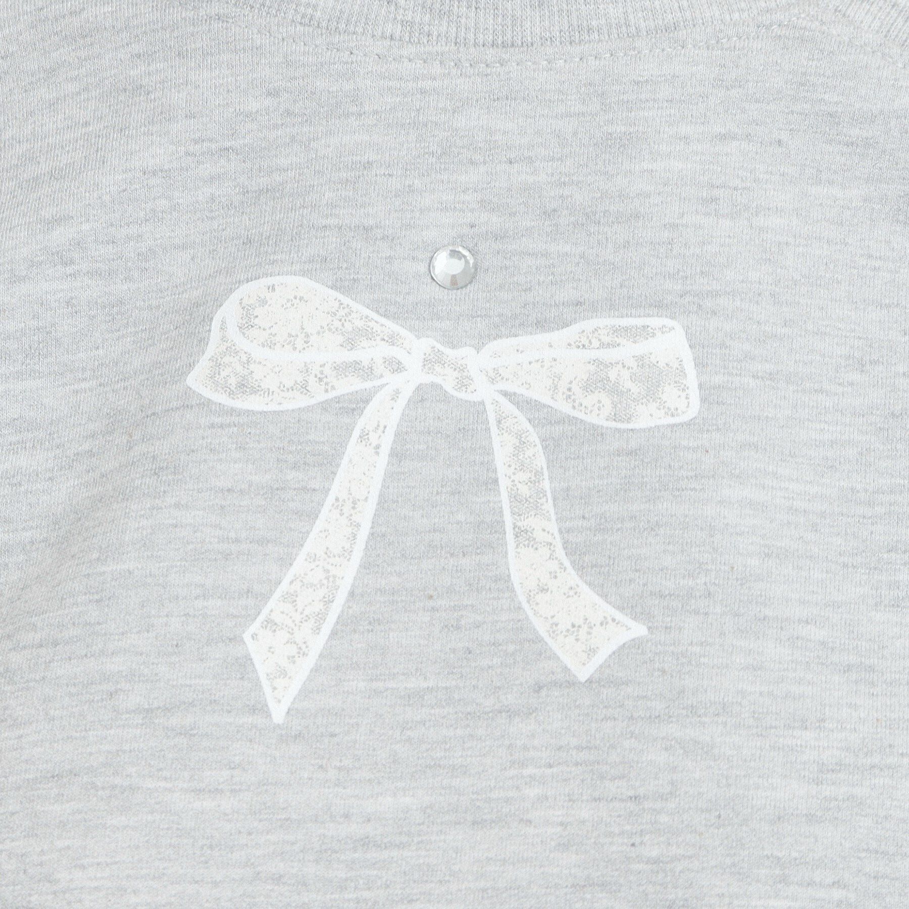 PINK-latte「リボンモチーフ裏毛オフショルダー」|Tシャツ・カットソー|