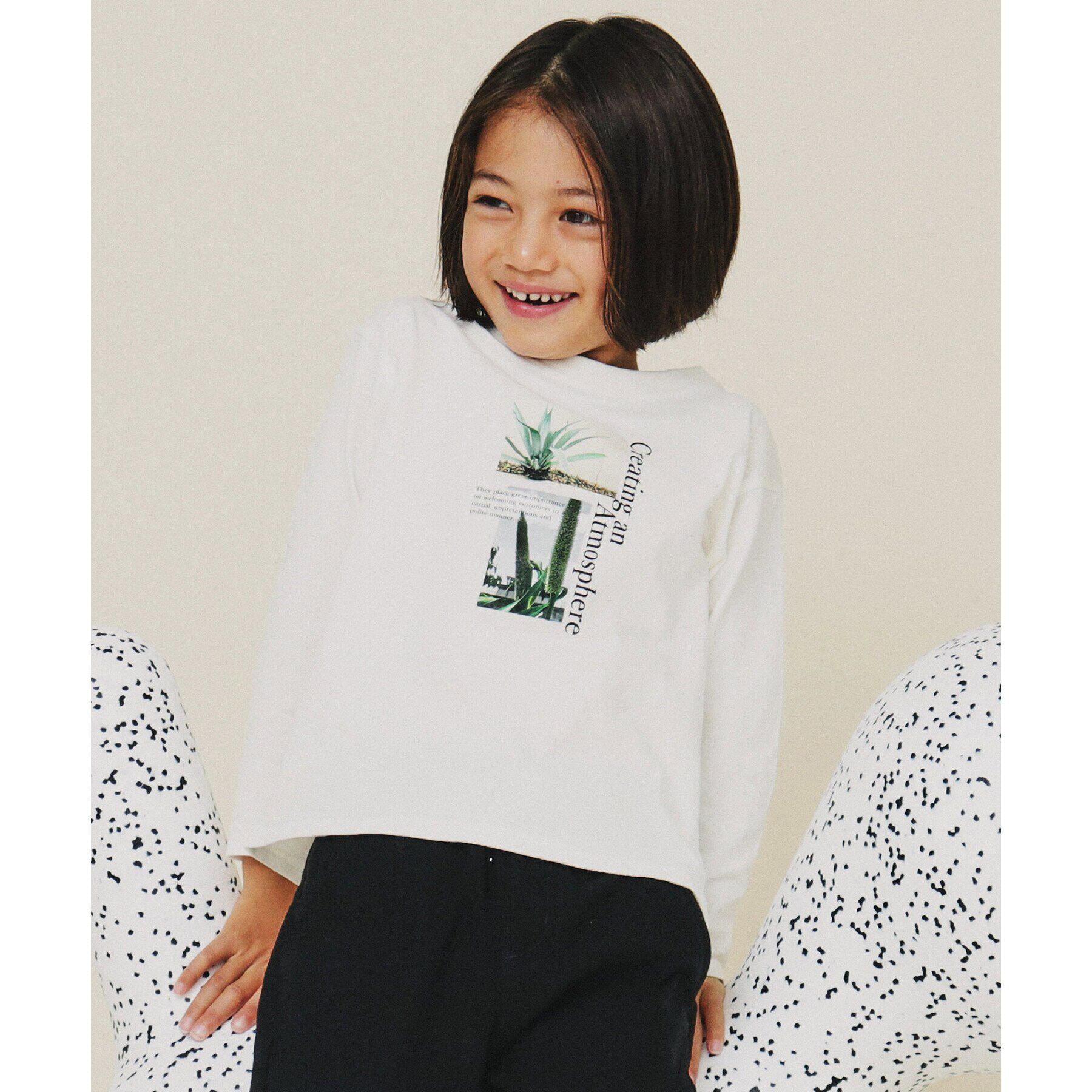 THE SHOP TK「【110－160/親子リンク】オーガビッツコットンプリントTシャツ/洗濯機OK」|Tシャツ・カットソー|