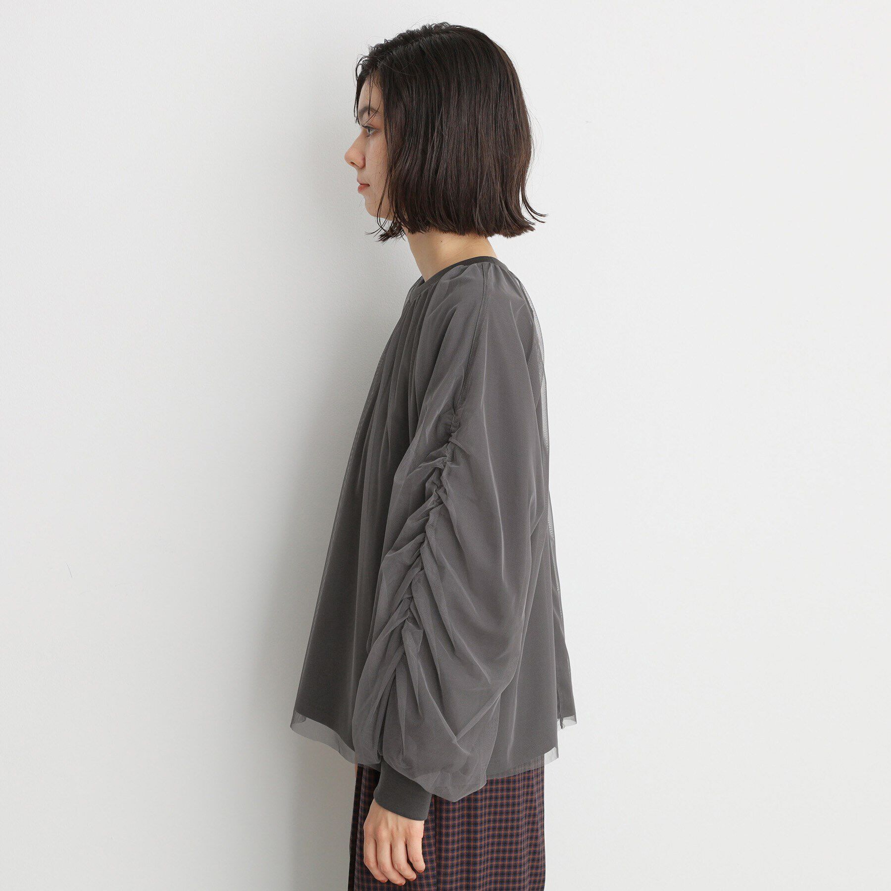 THE SHOP TK「チュールレイヤードプルオーバー【洗える】」|Tシャツ・カットソー|