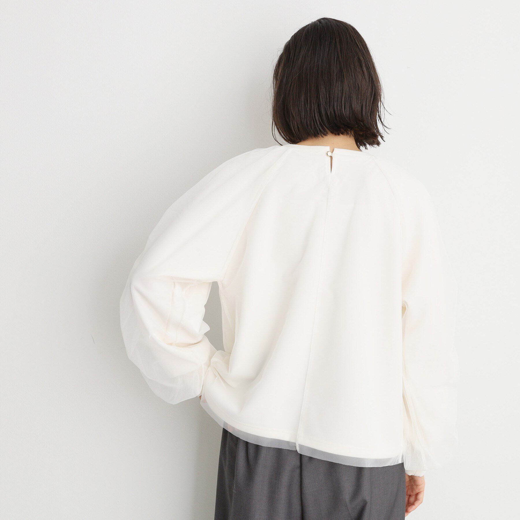 THE SHOP TK「チュールレイヤードプルオーバー【洗える】」|Tシャツ・カットソー|