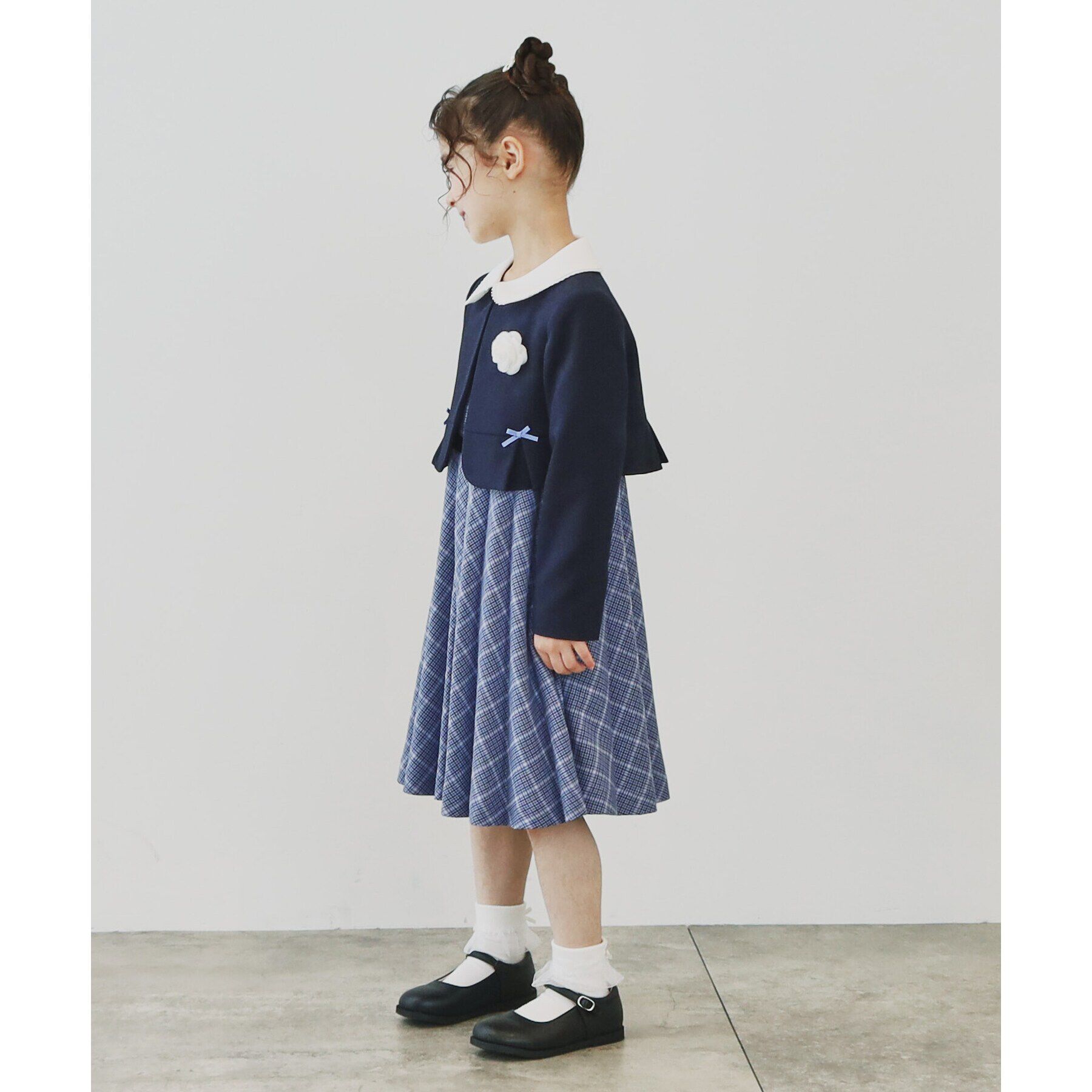 THE SHOP TK「【120－130】チェックワンピース＆ジャケットセット」|ワンピース|