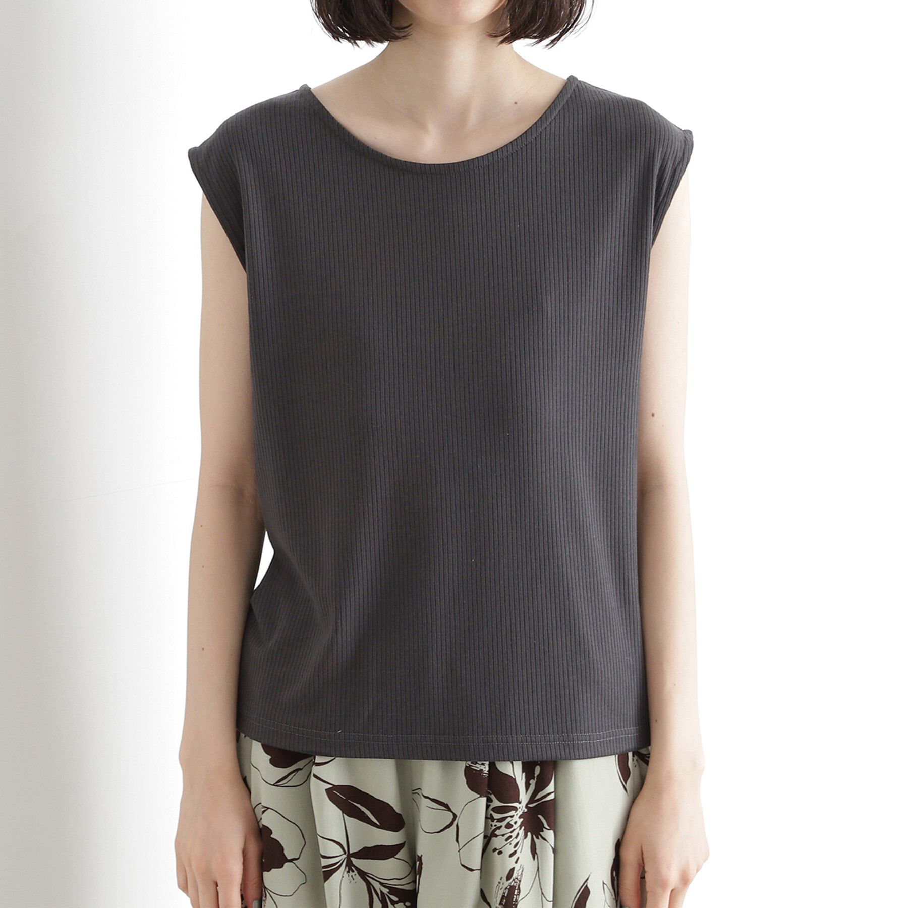 THE SHOP TK「前後2WAYワイドリブタンク【洗濯機OK】」|キャミソール|