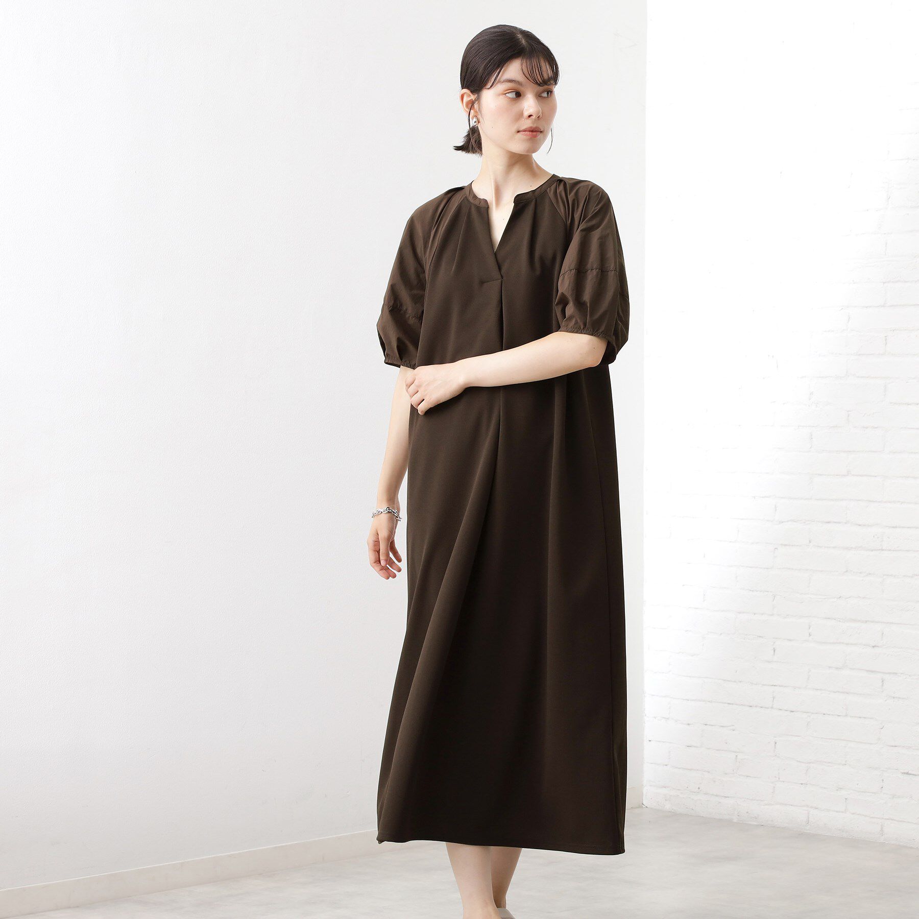 THE SHOP TK「【WEB限定】ドッキングカットソーワンピース【洗える】」|ワンピース|