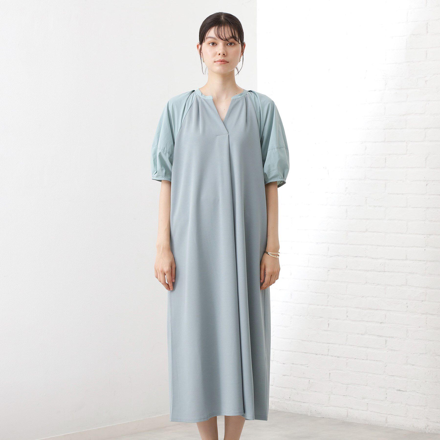 THE SHOP TK「【WEB限定】ドッキングカットソーワンピース【洗える】」|ワンピース|