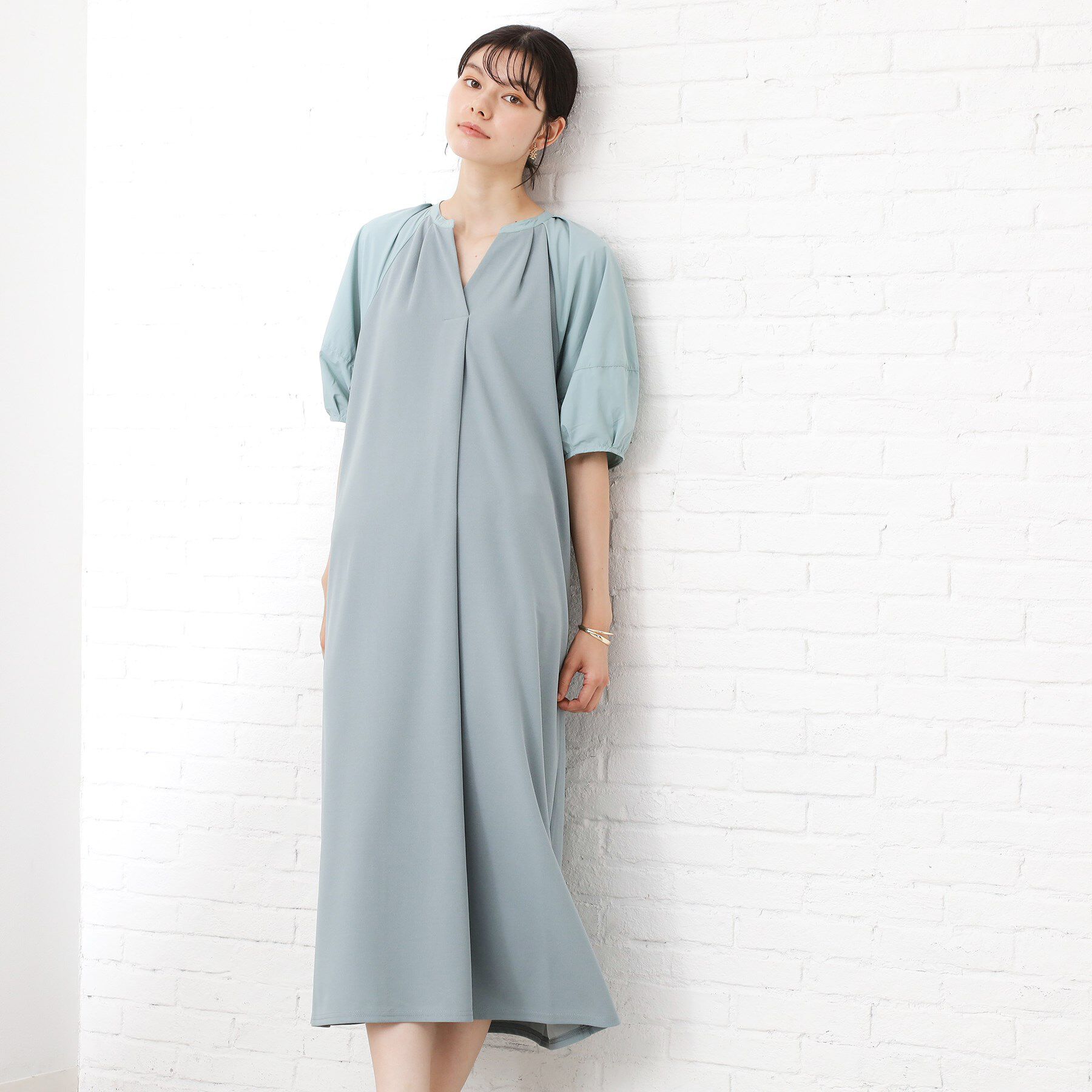 THE SHOP TK「【WEB限定】ドッキングカットソーワンピース【洗える】」|ワンピース|