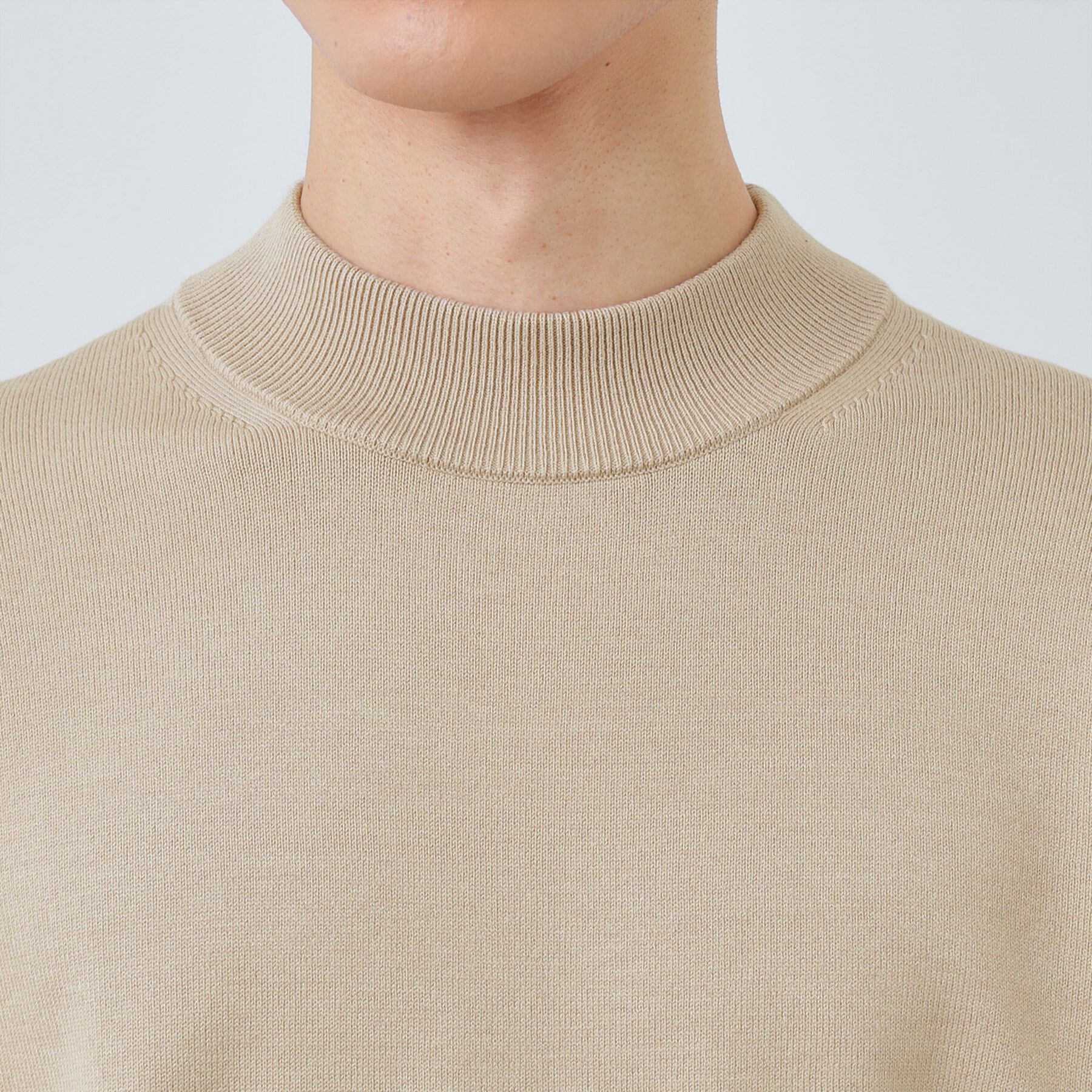 THE SHOP TK「【冬のビジネスシーンに最適】シルキーモックネックニット　洗濯機OK」|ニット・セーター|
